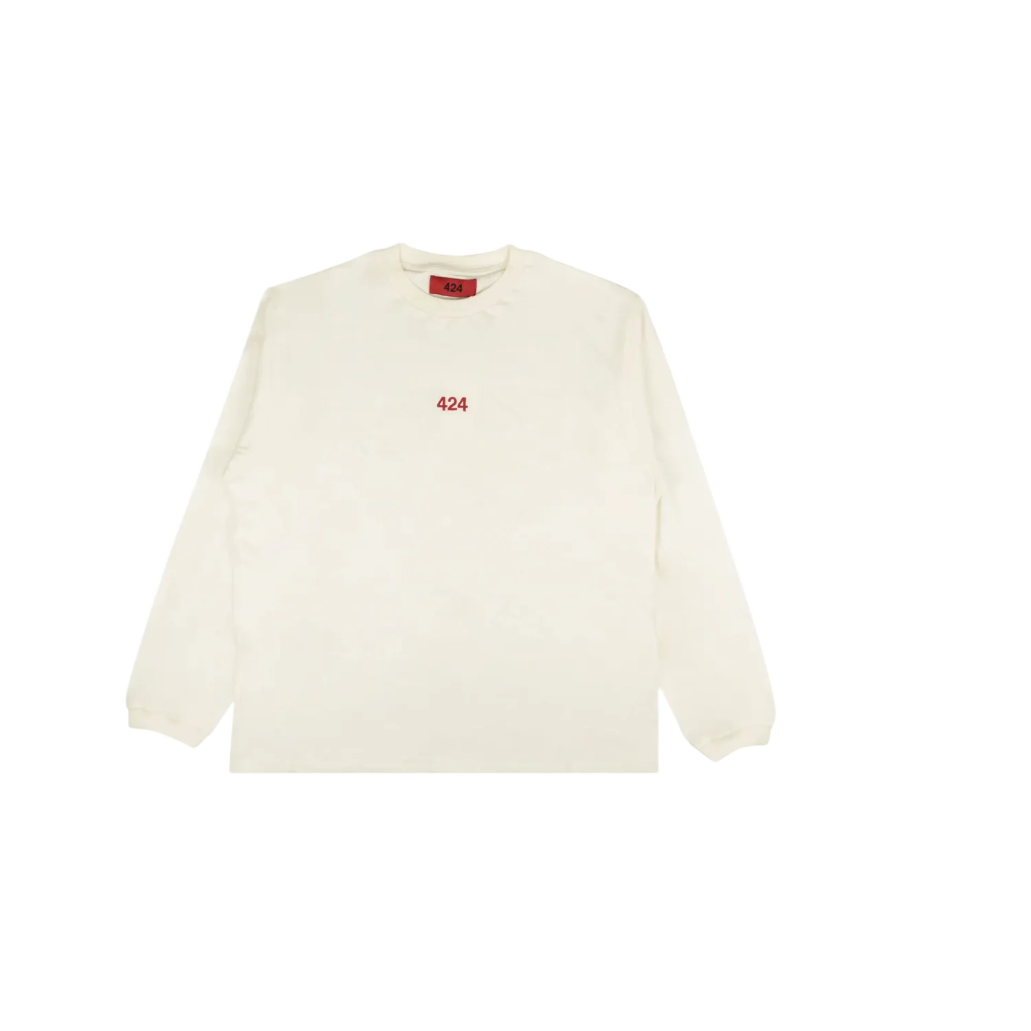 424 'Red Logo' White Longsleeve Tee