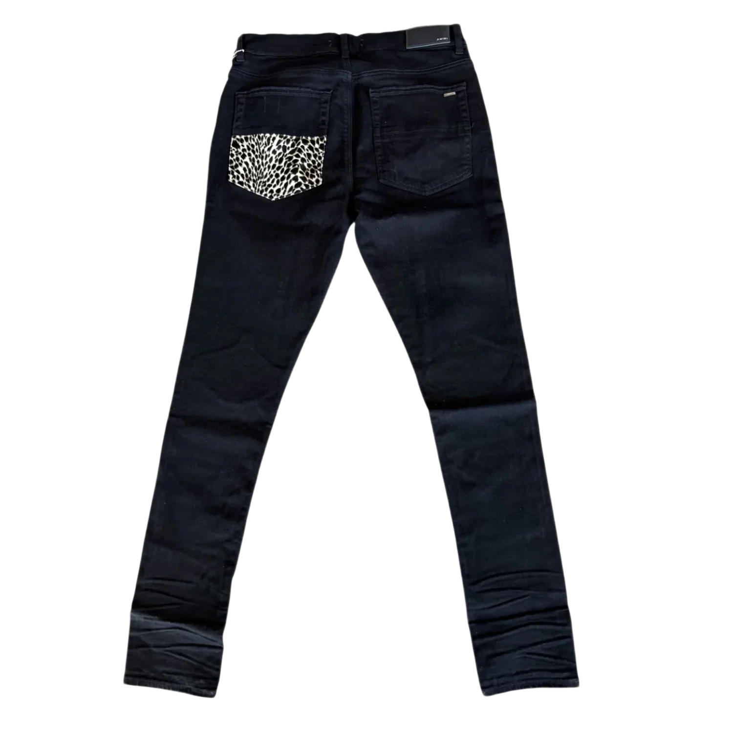 Amiri 'Black OD & Leopard Patch MX1' Jeans - Image 2