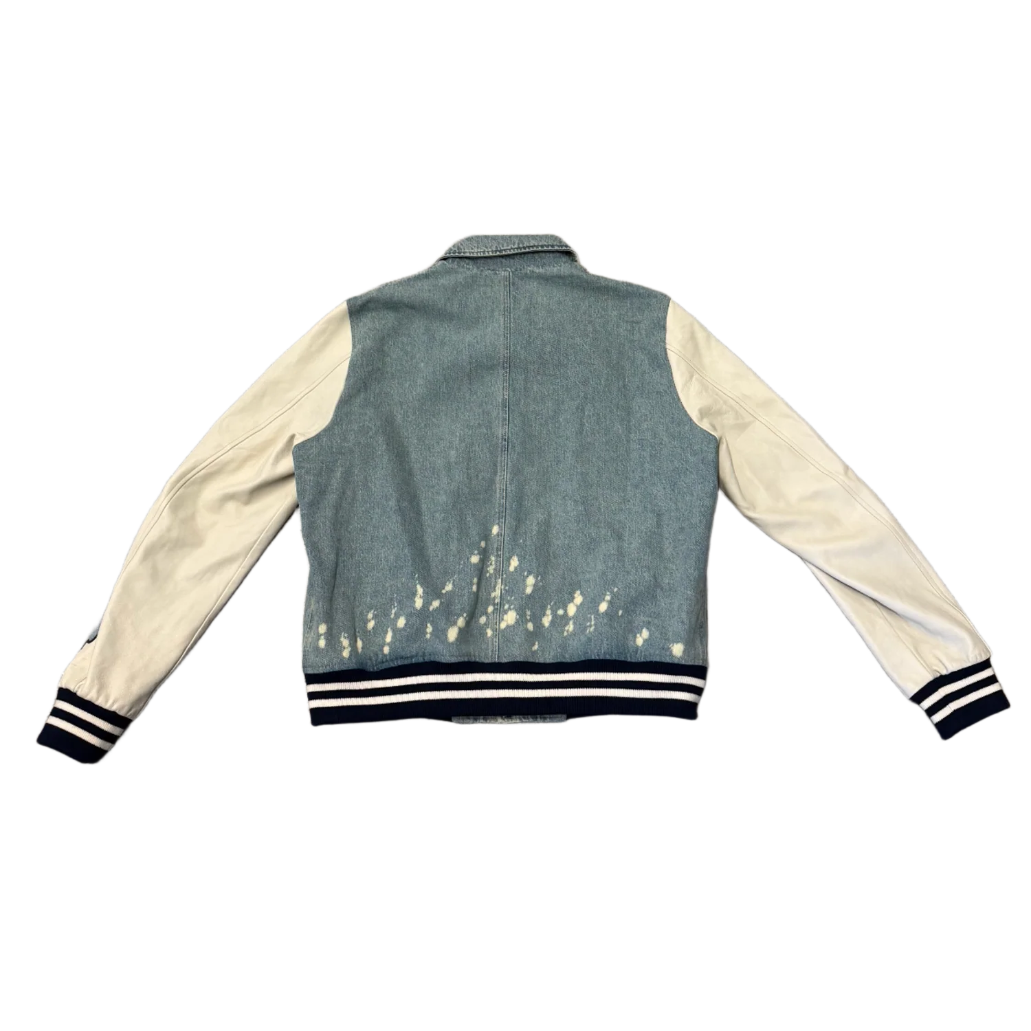 Amiri 'Bones' Blue Denim Varsity Jacket - Image 2