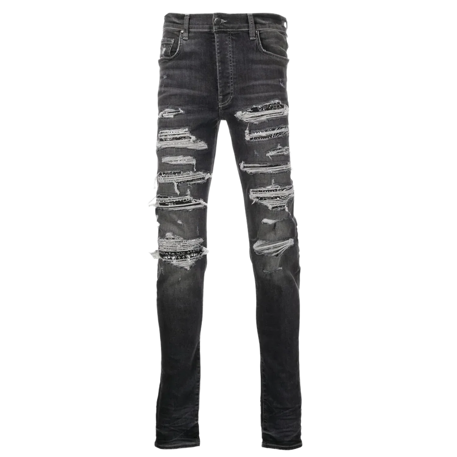 Amiri Distressed 'Black' Bandana Jeans