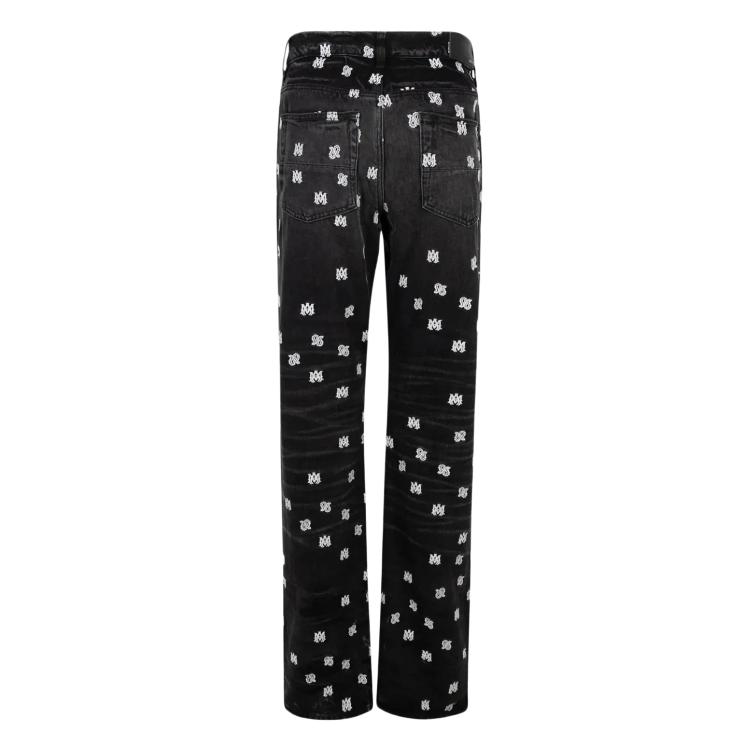 Amiri MA Paisley Emblem Black Straight Jeans - Image 2