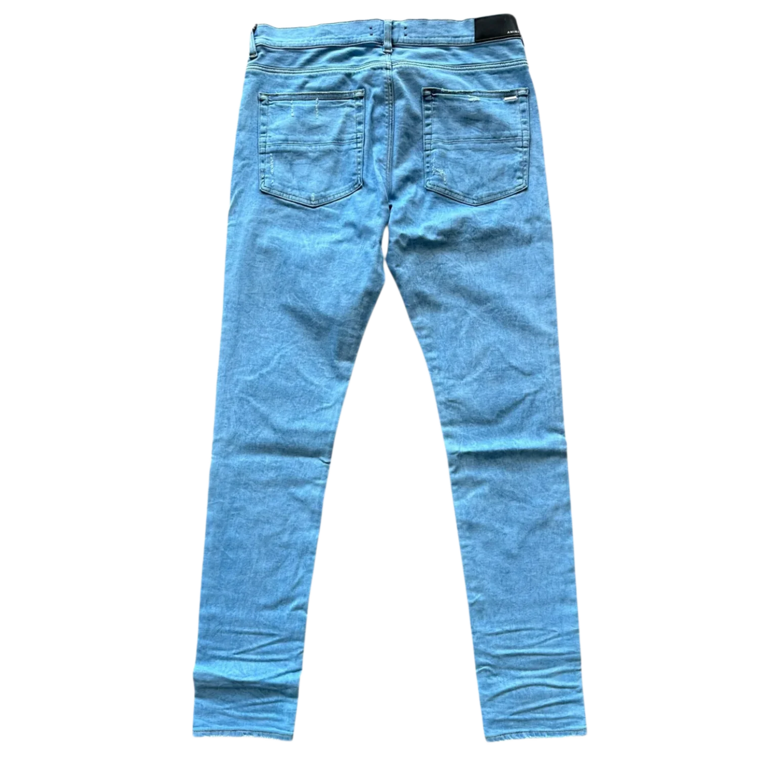 Amiri 'Overdyed Blue' Mesh Patch MX1 Jeans - Image 2