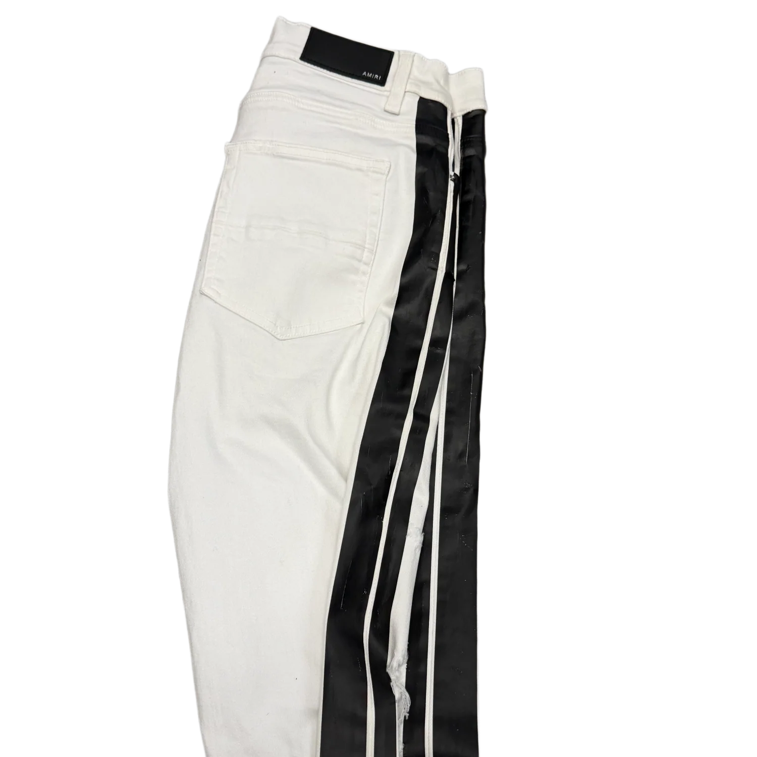 Amiri 'White' Black Track Jeans - Image 3