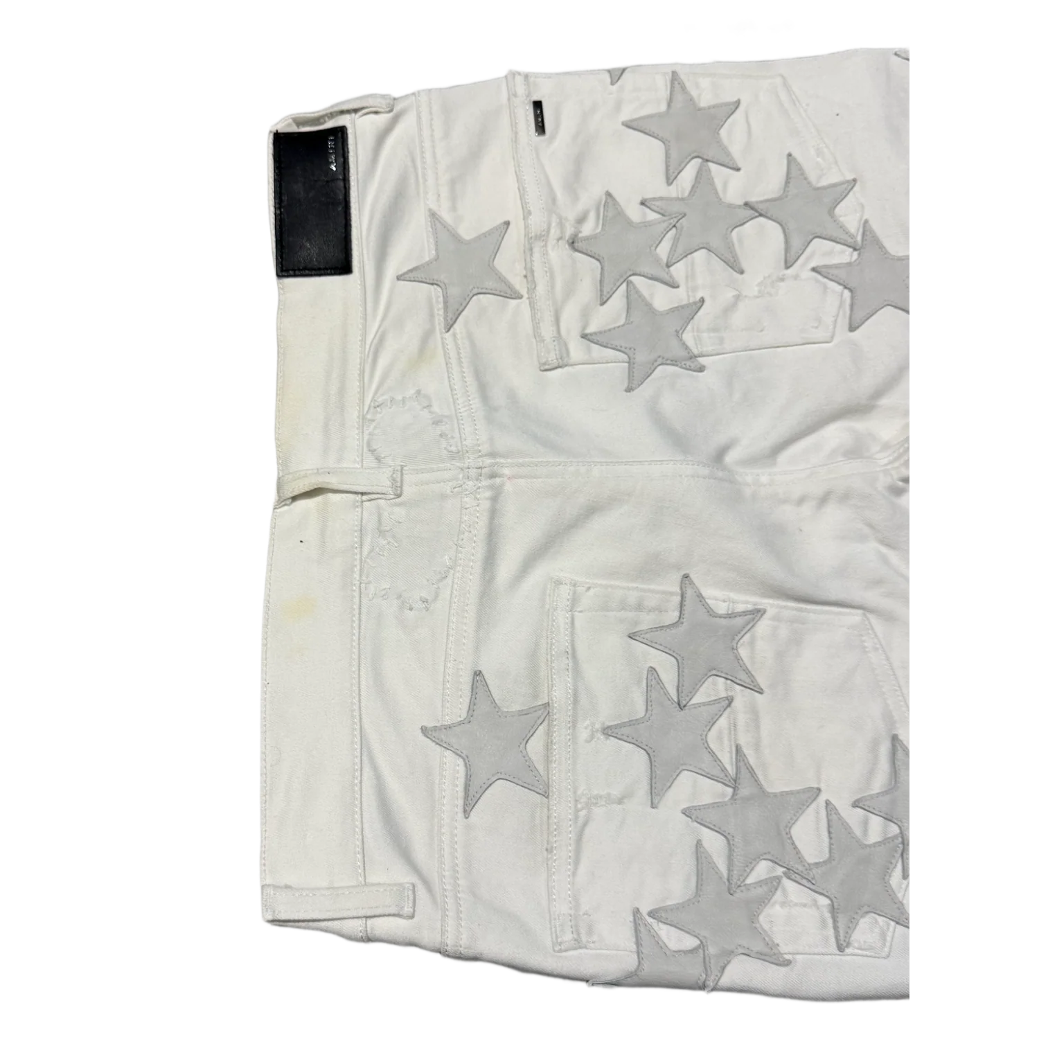 Amiri x Chemist 'Grey Stars' White Jeans - Image 3