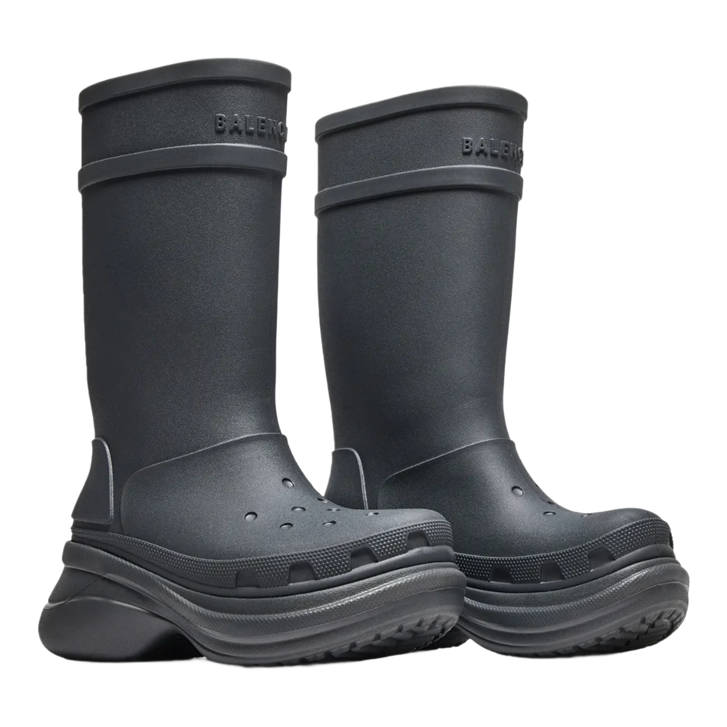Balenciaga x Croc 'Black' Rubber Boots