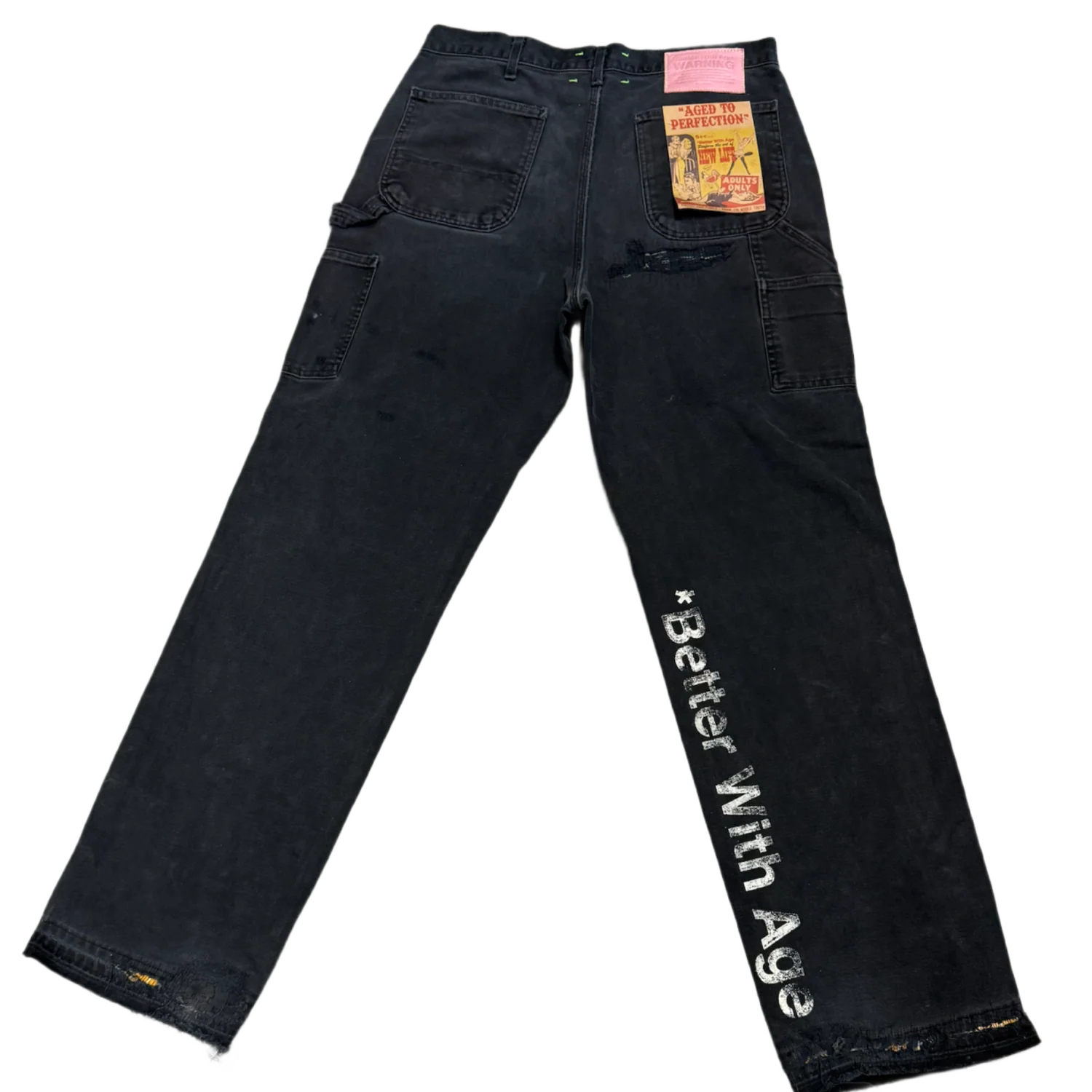 *Better With Age 'Black Wash' Patch Repair Jeans - Image 2