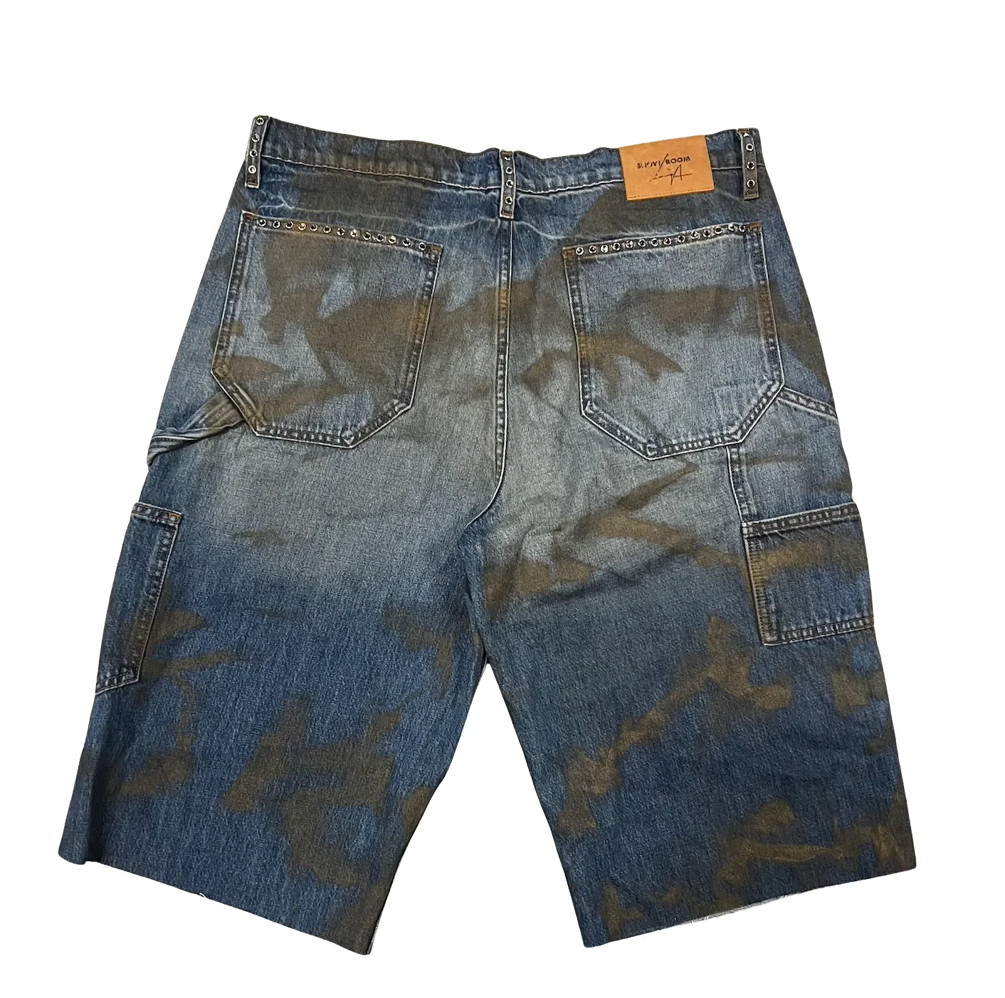 Bossi 'Brown Fade' Studded Denim Shorts - Image 2