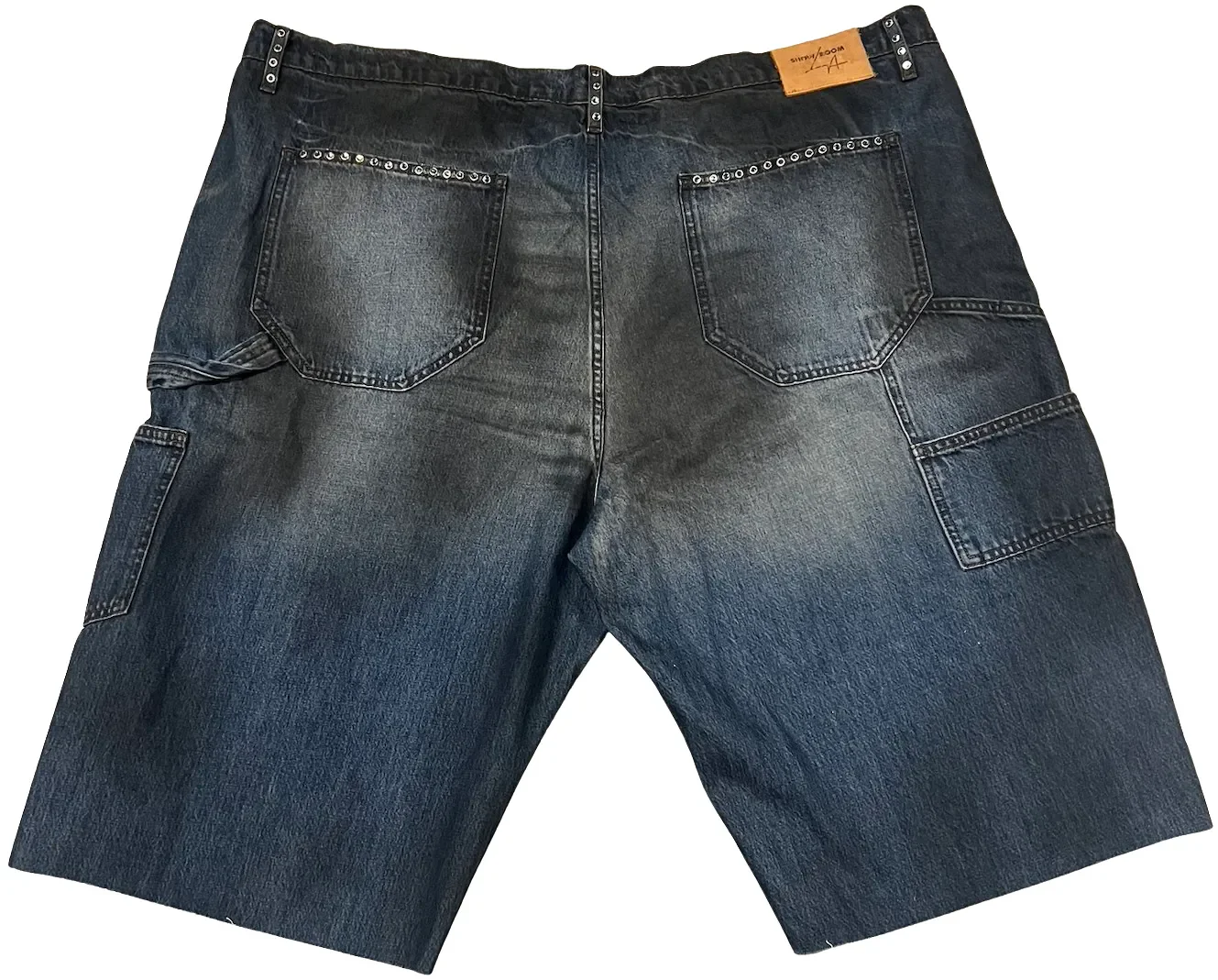 Bossi 'Dark Navy' Studded Denim Shorts - Image 2