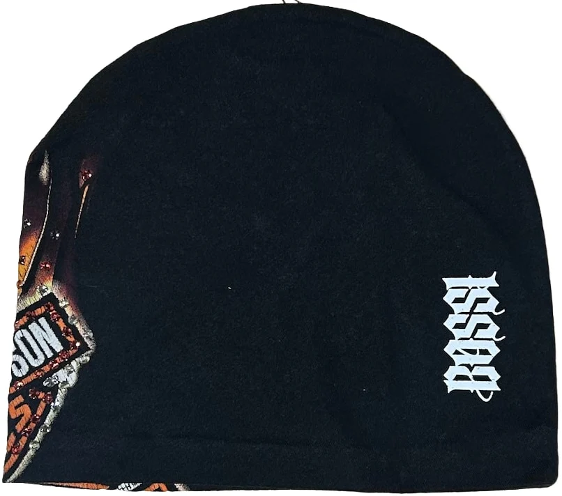 Bossi 'Flaming Dragon' Rhinestone Vintage Beanie - Image 2