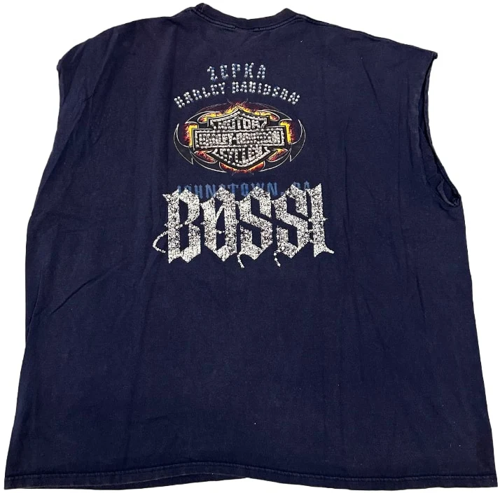 Bossi 'Live Free Ride Free' Rhinestone Vintage Cutoff Tee - Image 2
