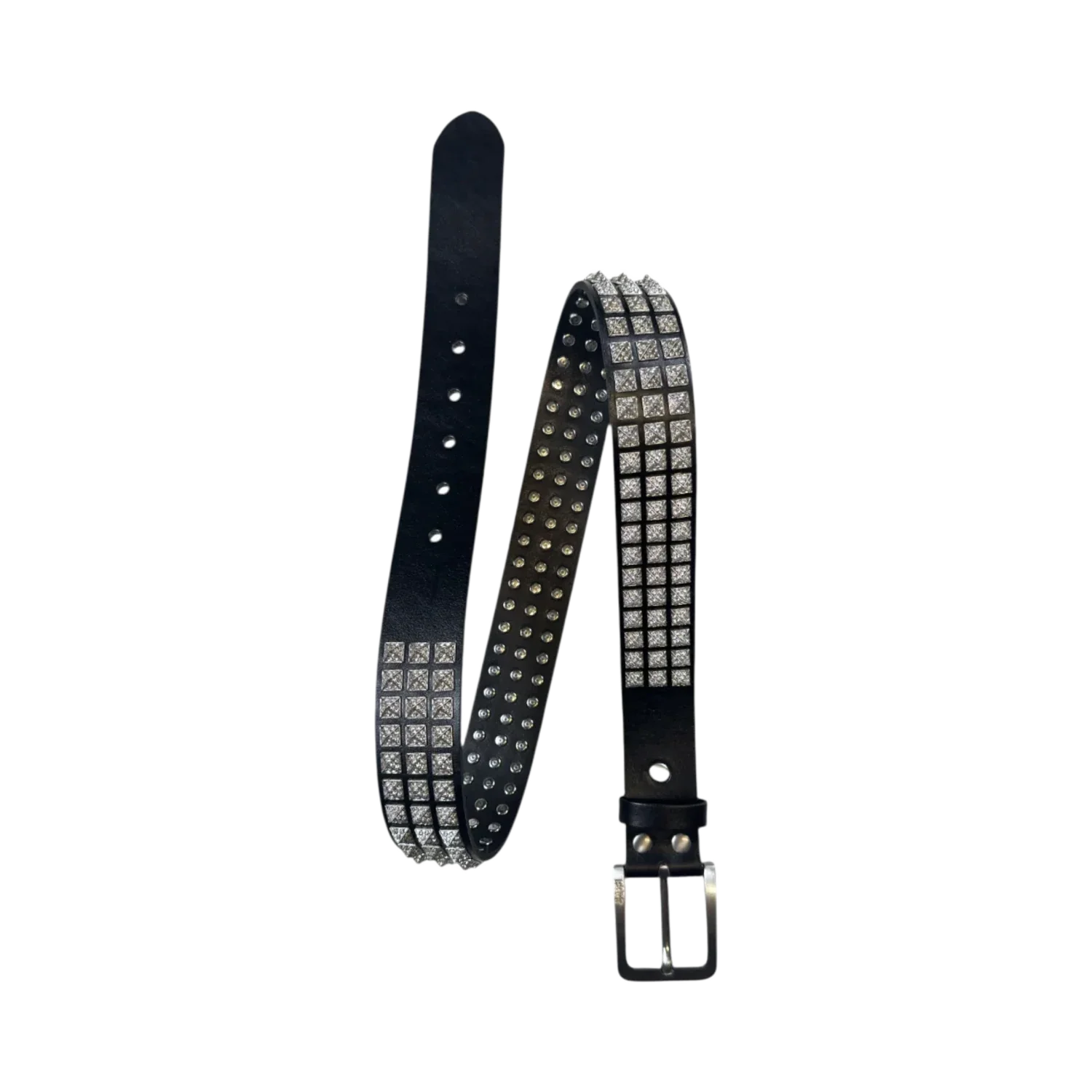 Bossi 'Silver on Black' Studded Belt - Image 2