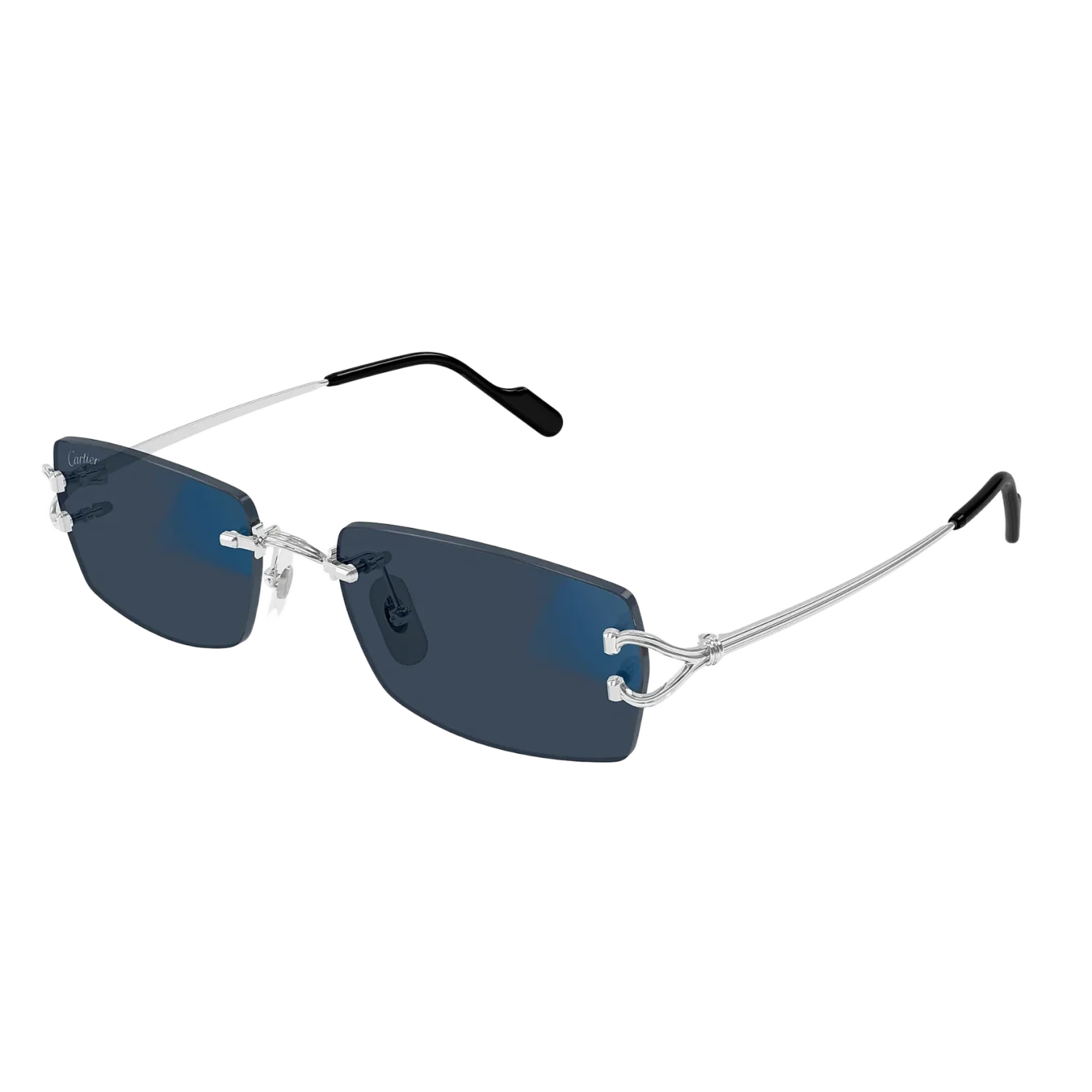 Cartier 'Blue Tint' Rectangle Sunglasses - Image 2