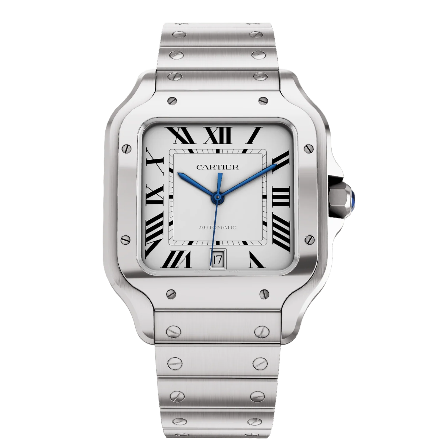 Cartier 'White Dial' Steel Santos De Cartier 39.8 Large Watch 2026 WSSA0018