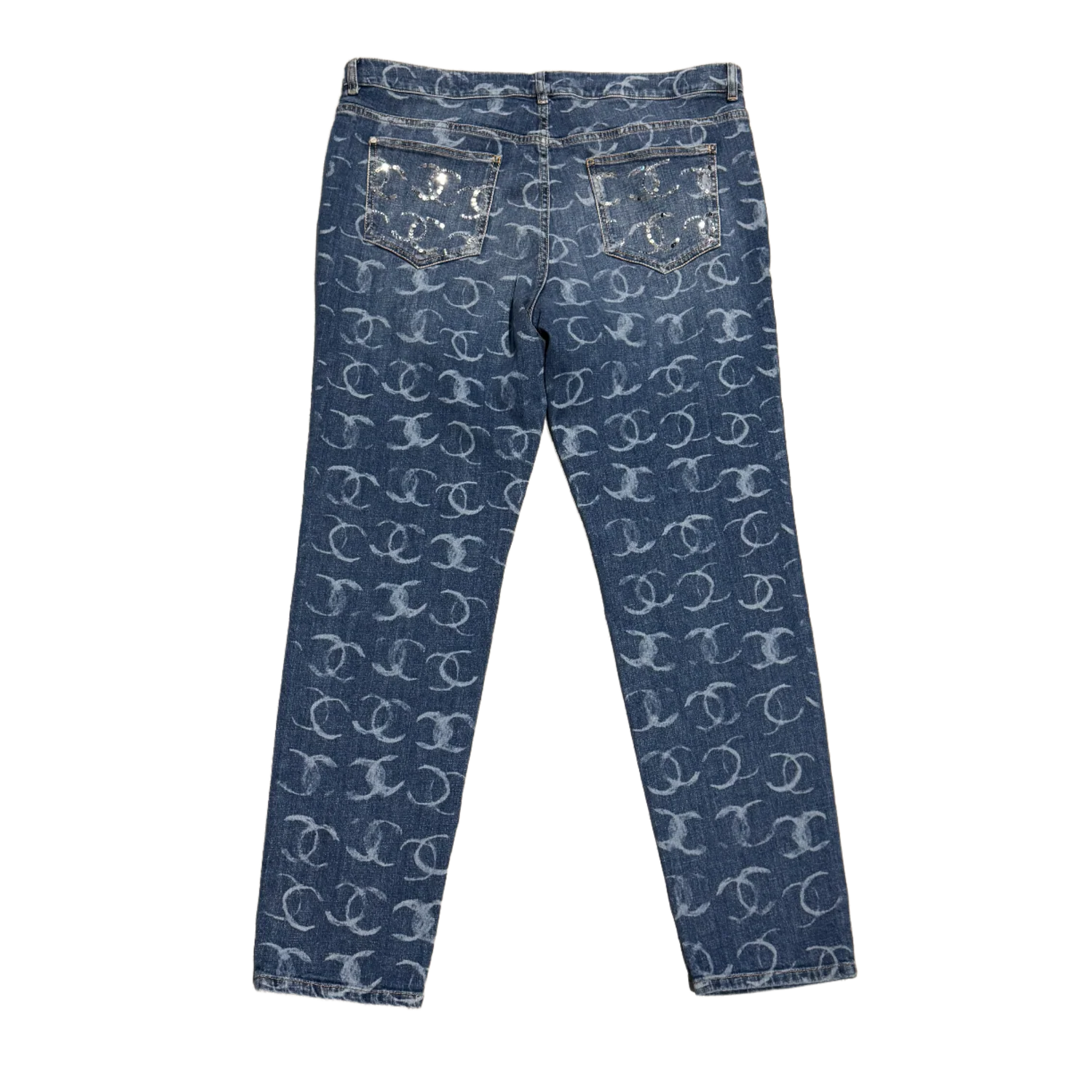 Chanel 'CC Monogram' Blue Jeans - Image 2