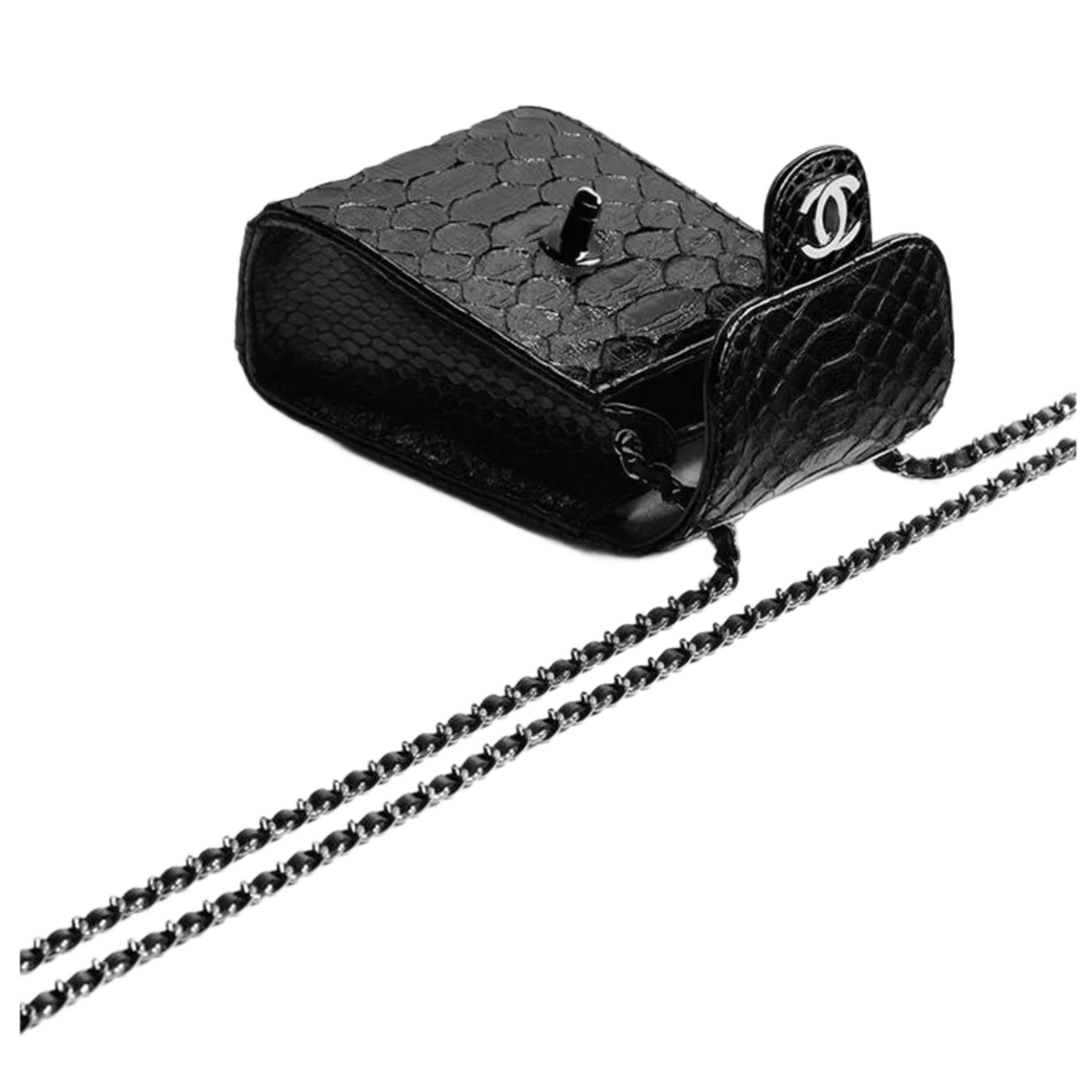 Chanel Extra Mini Python Wallet On Chain - Image 2