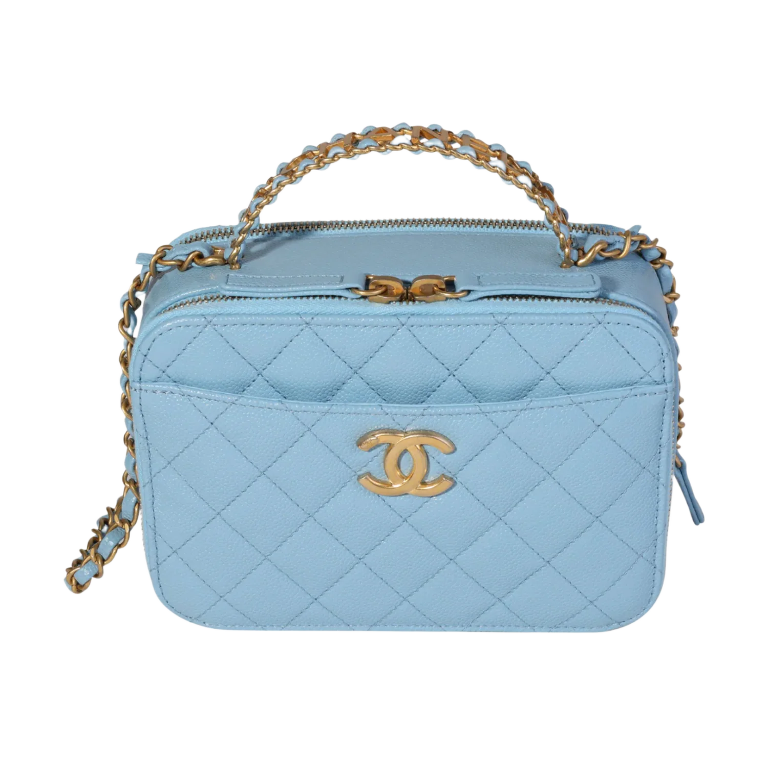 Chanel 'Light Blue' 22S Caviar Vanity Case