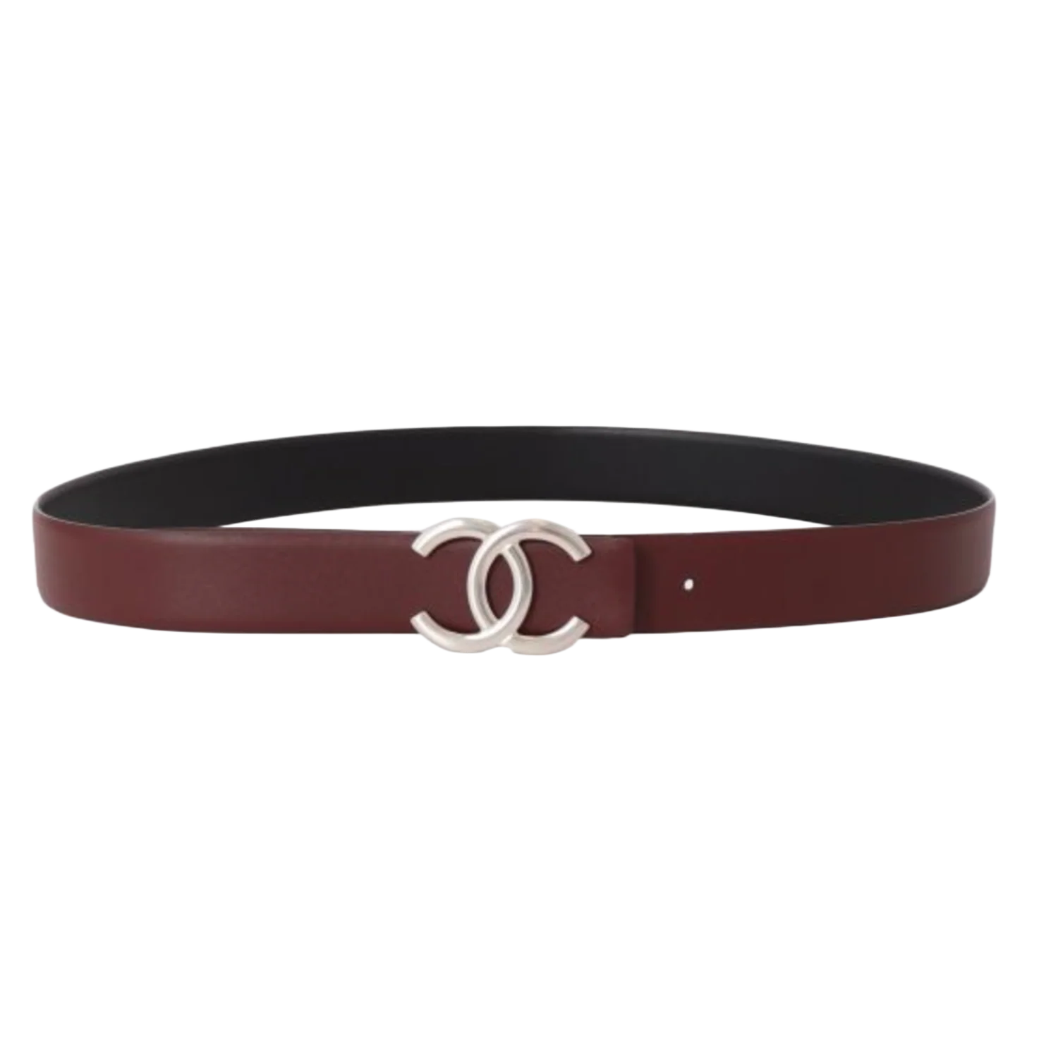 Chanel Reversible Interlocking CC Leather Belt - Image 2