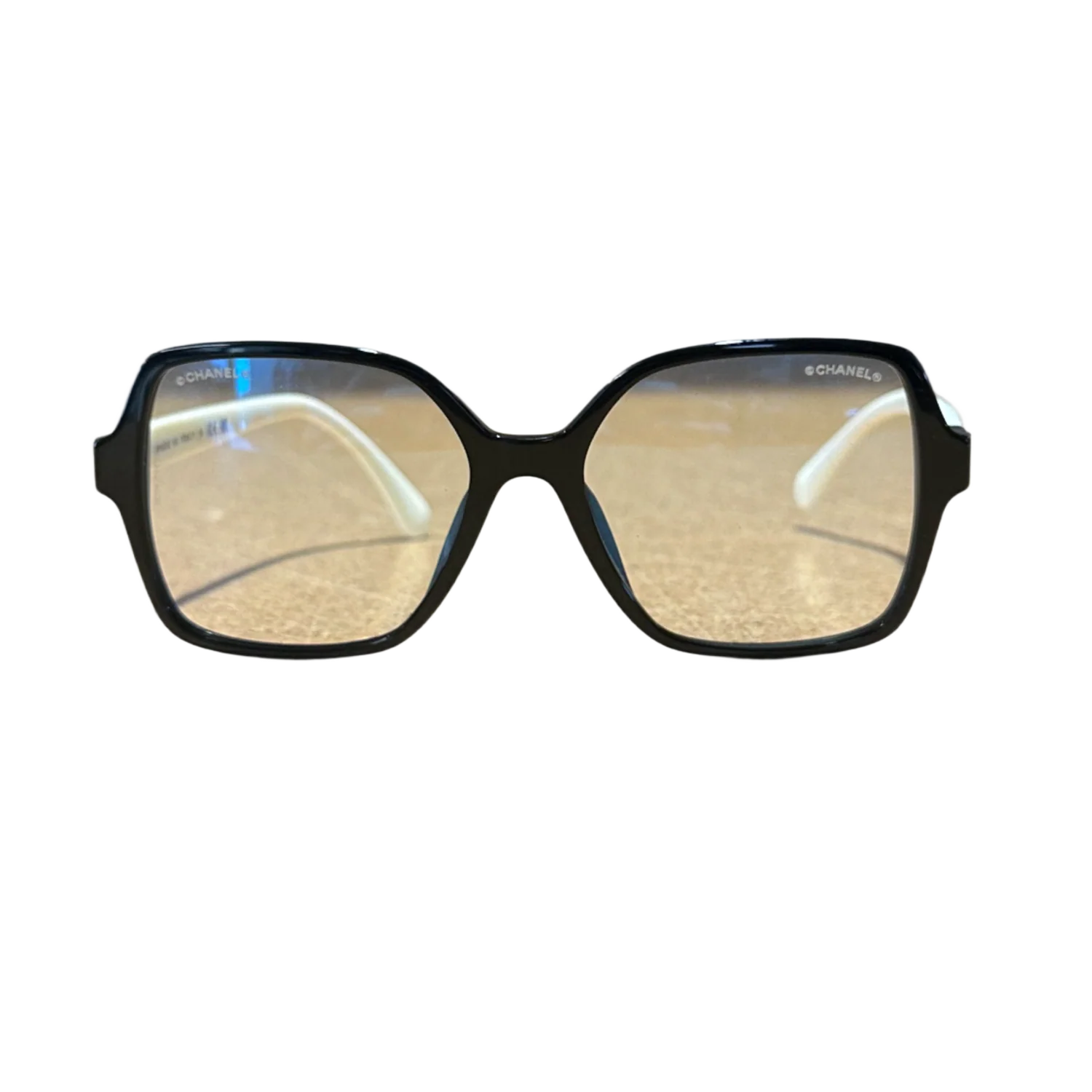 Chanel Square Glasses Black/White