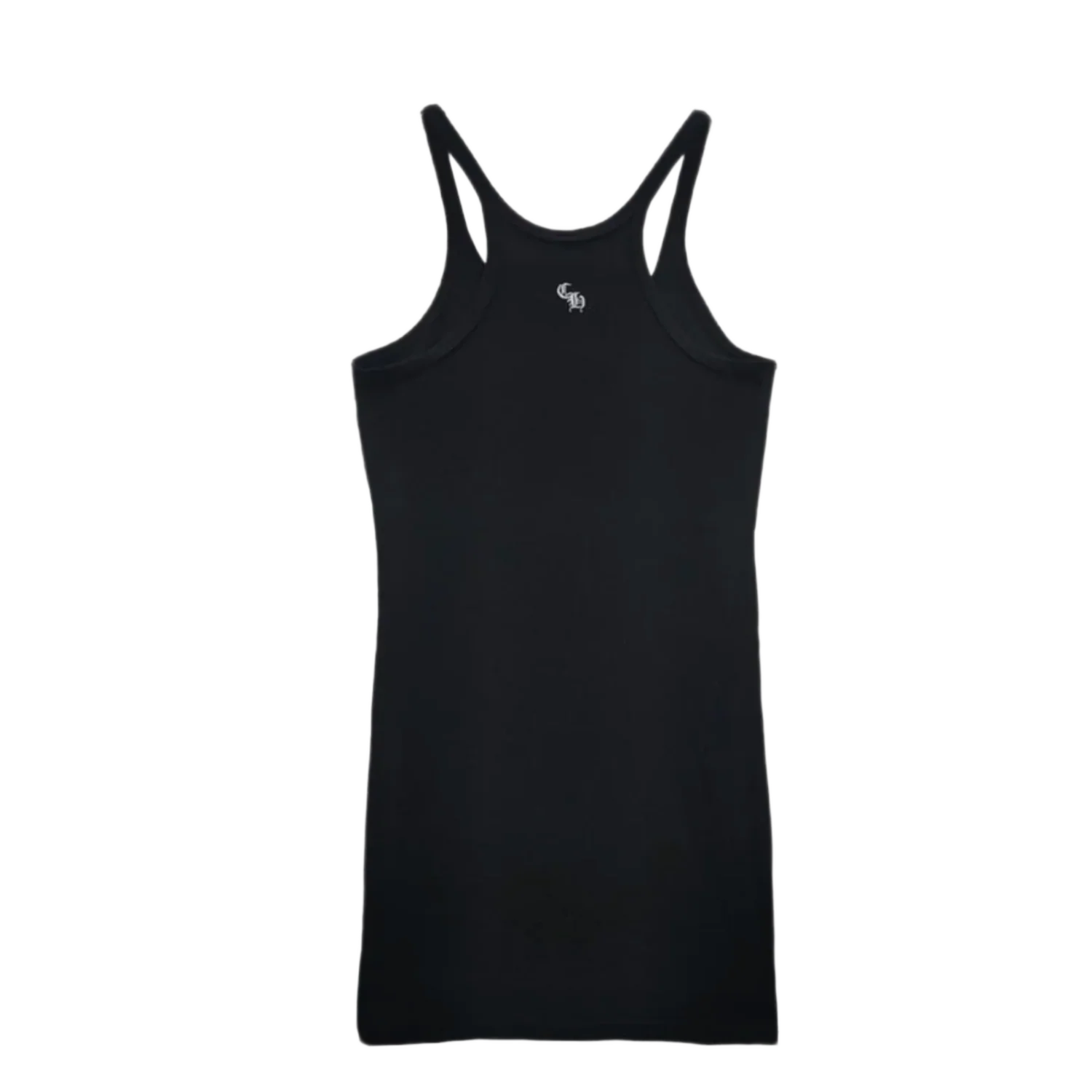 Chrome Hearts 'Bad Seed CH Plus Cross Embroidered' Black Rib Tank Dress