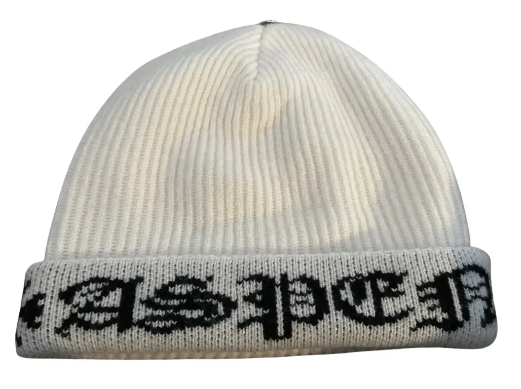 Chrome Hearts 'Big Daddy' Aspen Exclusive White Cashmere Beanie - Image 2