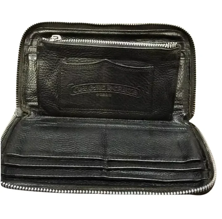 Chrome Hearts Black Fleur Dagger Zip Wallet - Image 2