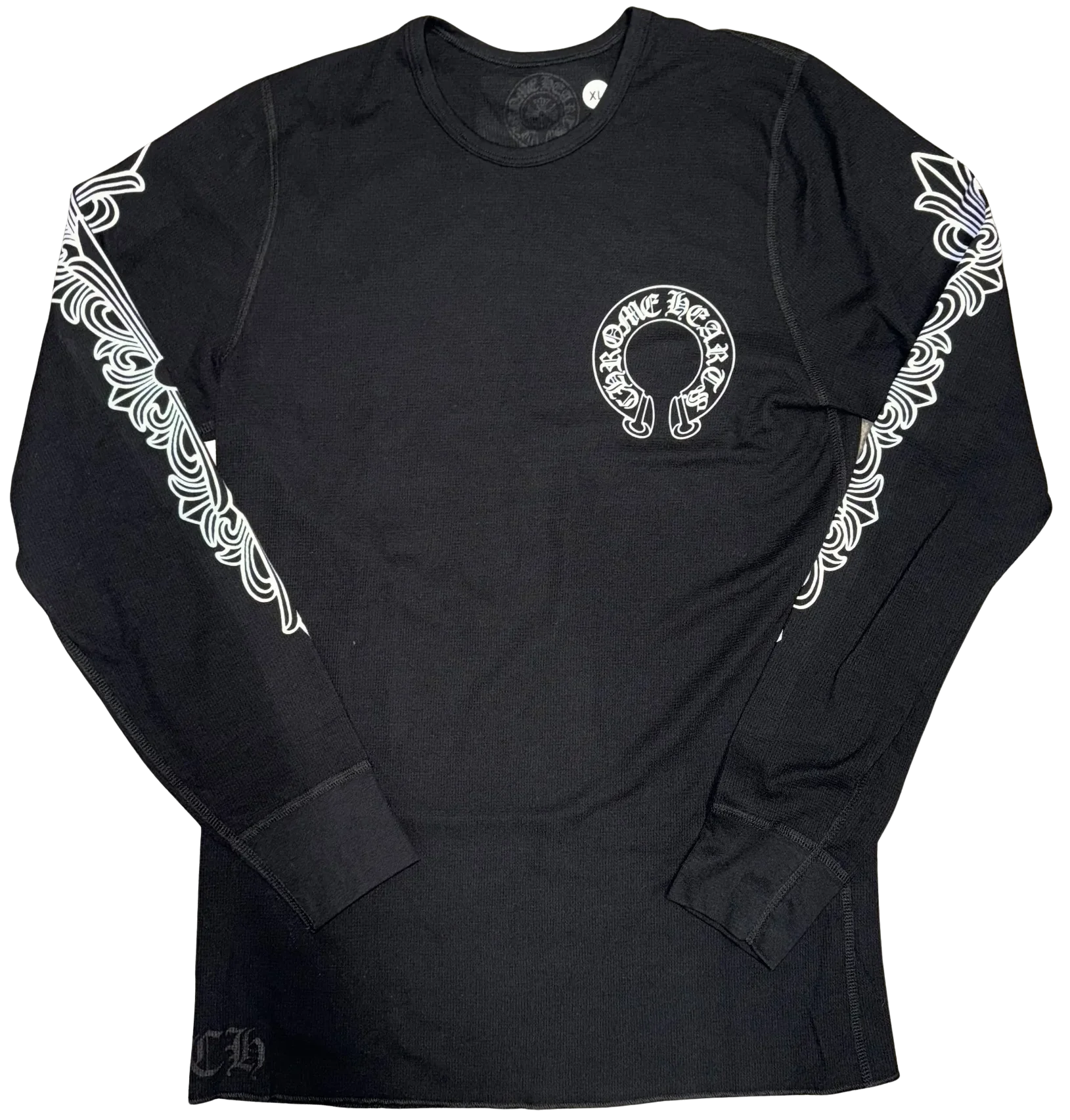 Chrome Hearts 'Black Horseshoe' Floral Thermal Shirt