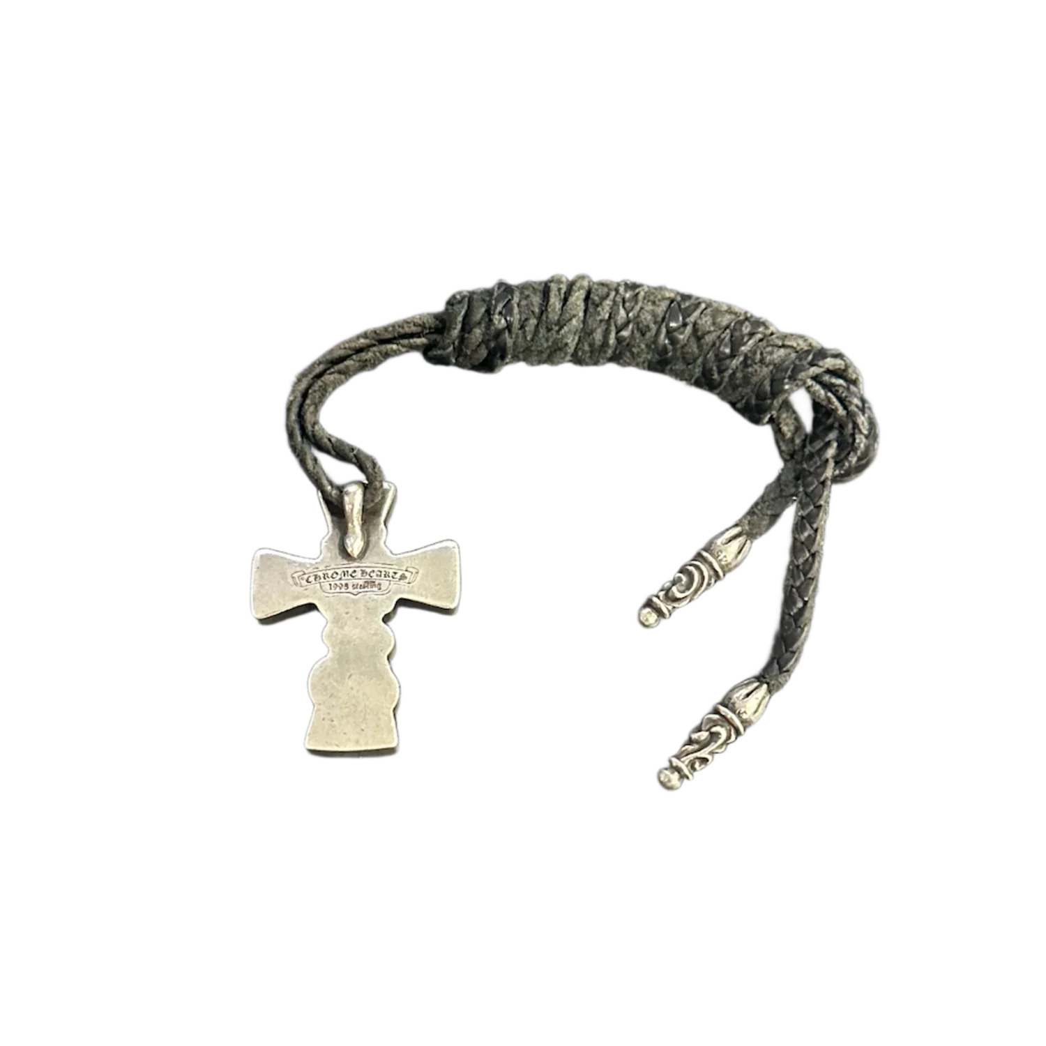Chrome Hearts 'Black/Silver' Jarvis Cross Pendant Necklace - Image 2