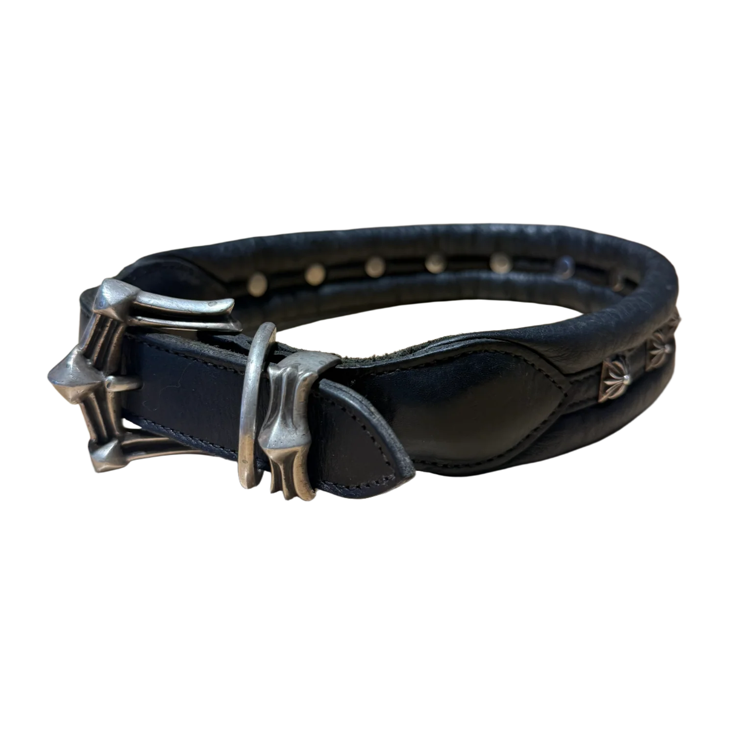 Chrome Hearts 'Black' Studded Leather Dog Collar