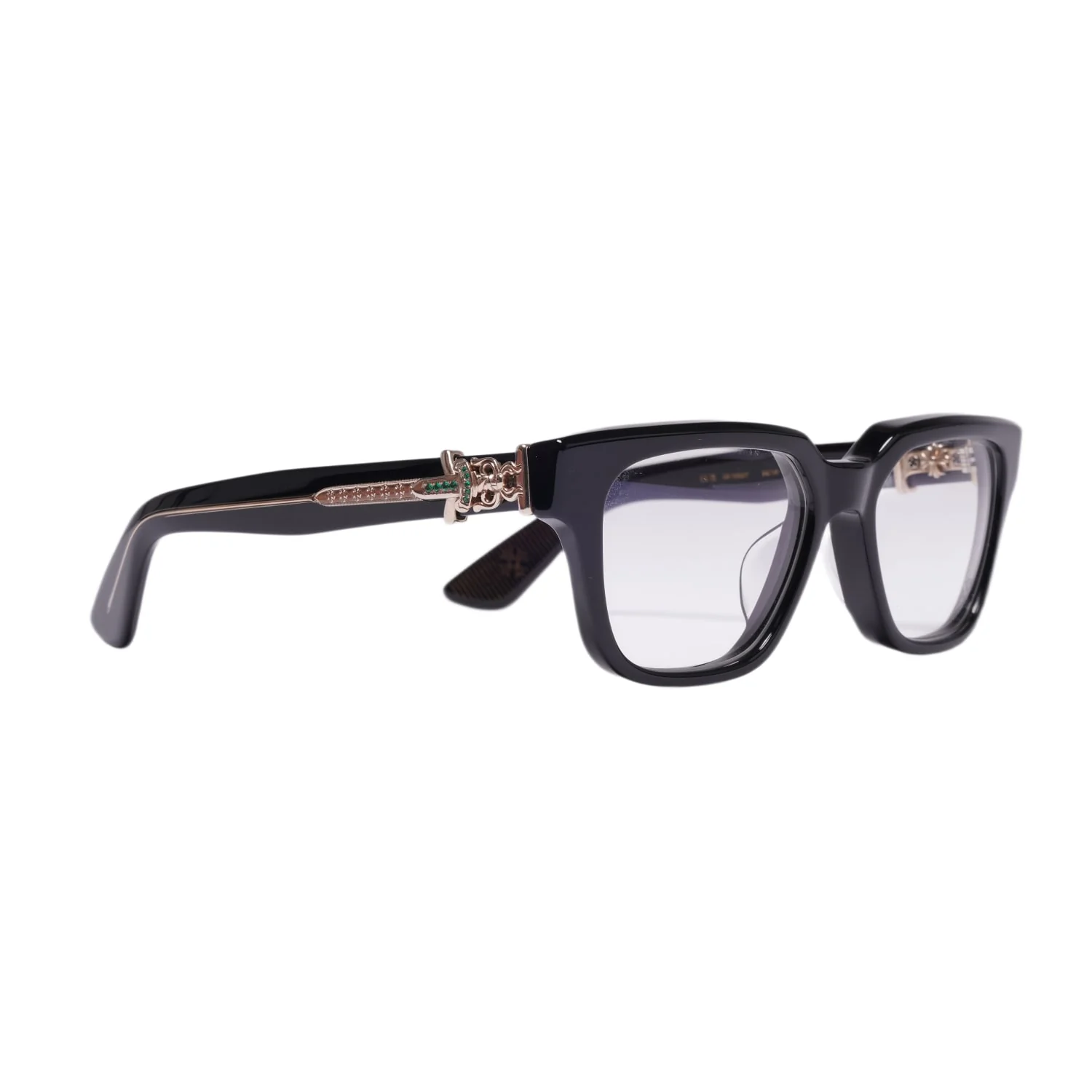 Chrome Hearts 'Black' Vagillionaire II Emerald Glasses - Image 2