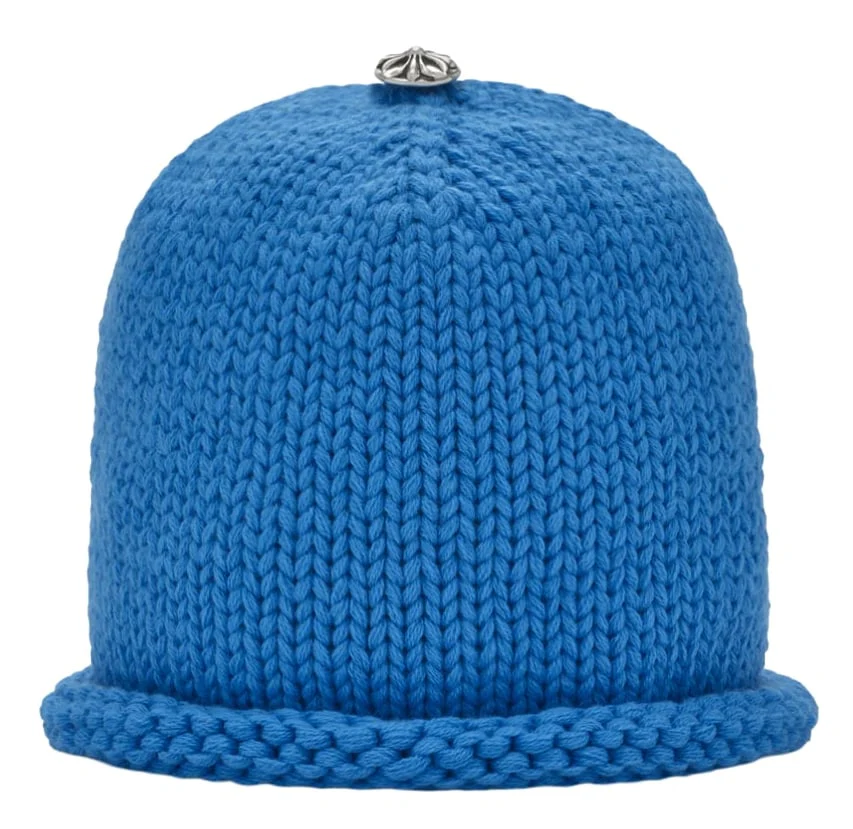 Chrome Hearts 'Blue' Purple Cross Patch Knit Beanie - Image 2