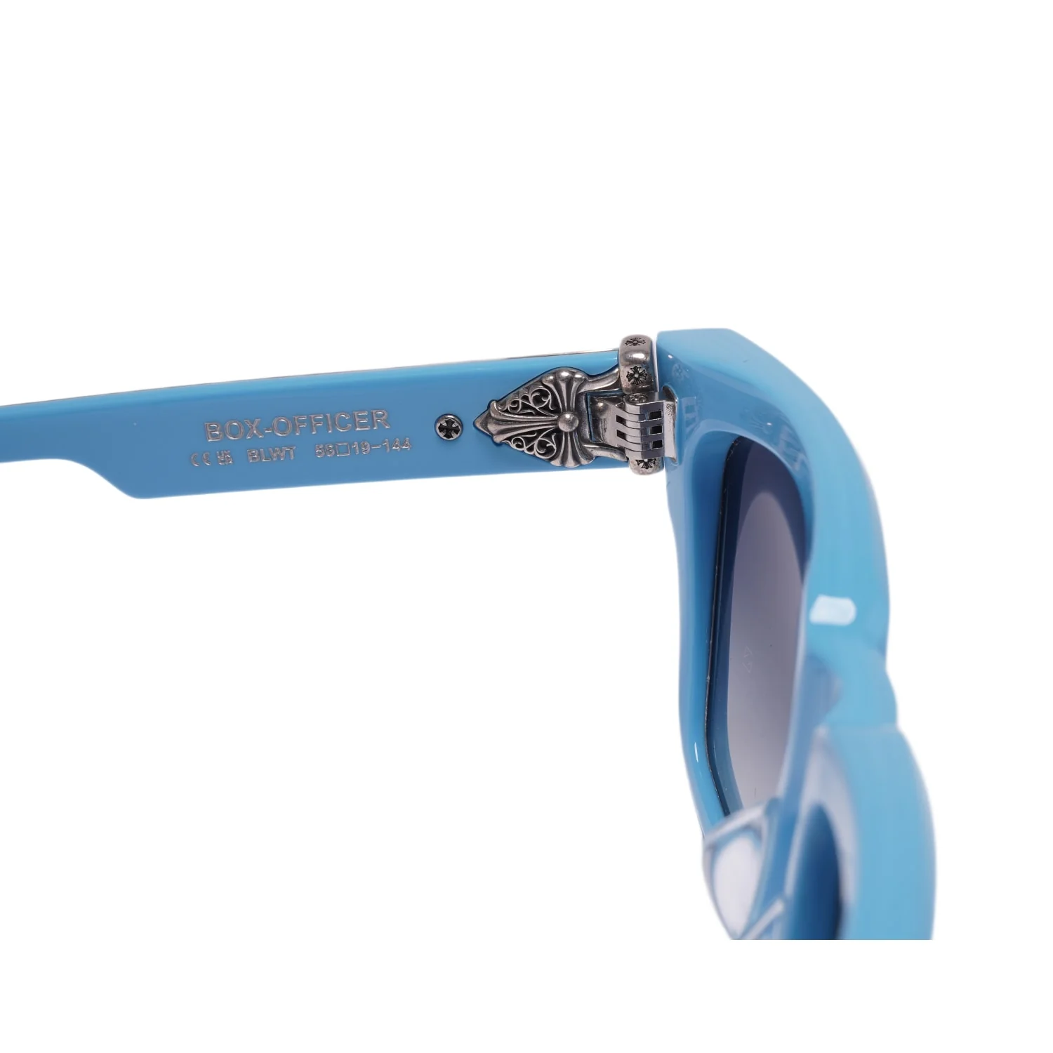 Chrome Hearts 'Blue/Silver' Box Officer Sunglasses - Image 6