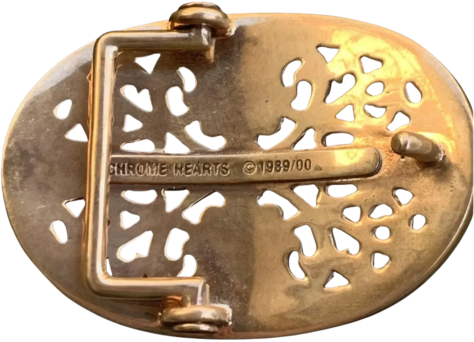 Chrome Hearts 'Bronze' Oval Cross Belt Buckle - Image 2