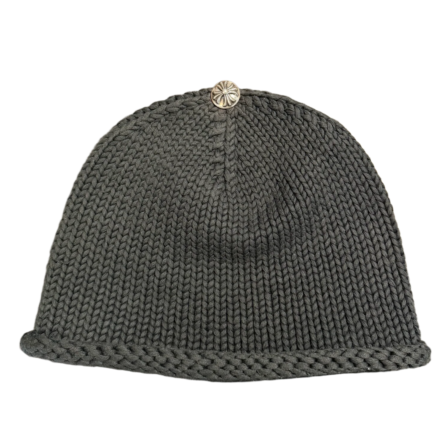 Chrome Hearts 'Brown/Camo Leather' Cross Patch Cashmere Beanie - Image 2