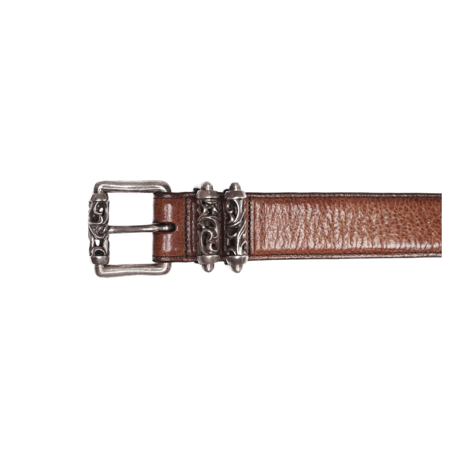 Chrome Hearts Brown 'Double Roller' Belt - Image 2