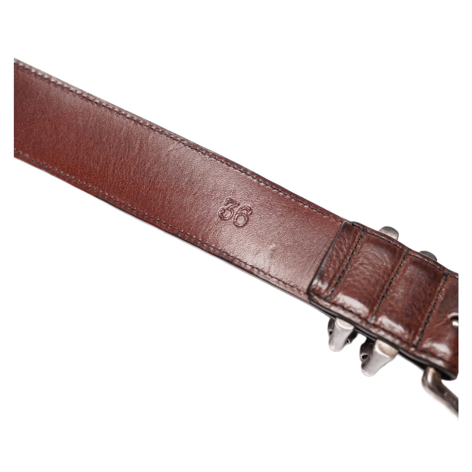 Chrome Hearts Brown 'Double Roller' Belt - Image 3