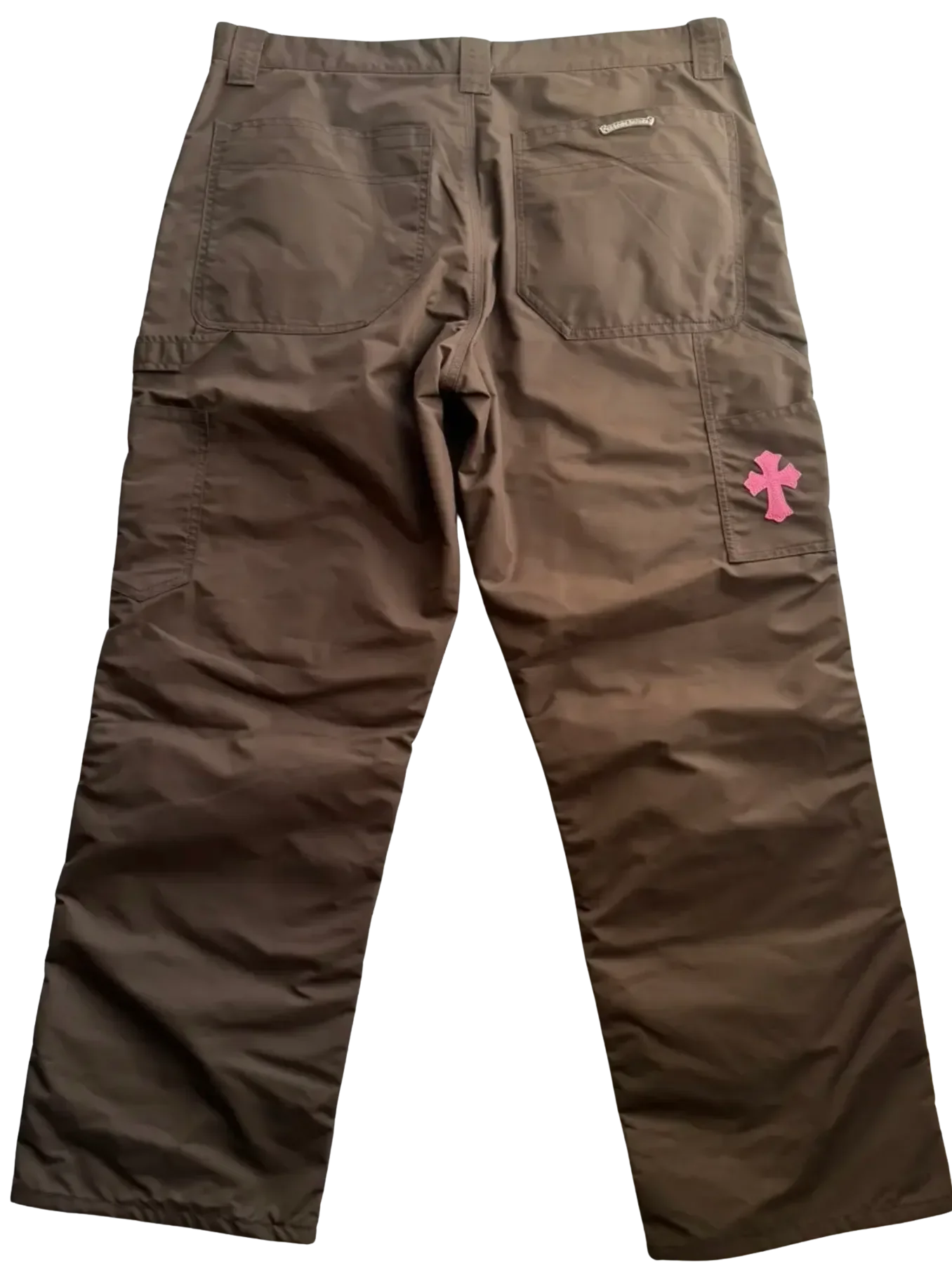 Chrome Hearts 'Brown' Leather Carpenter Nylon Pants - Image 2