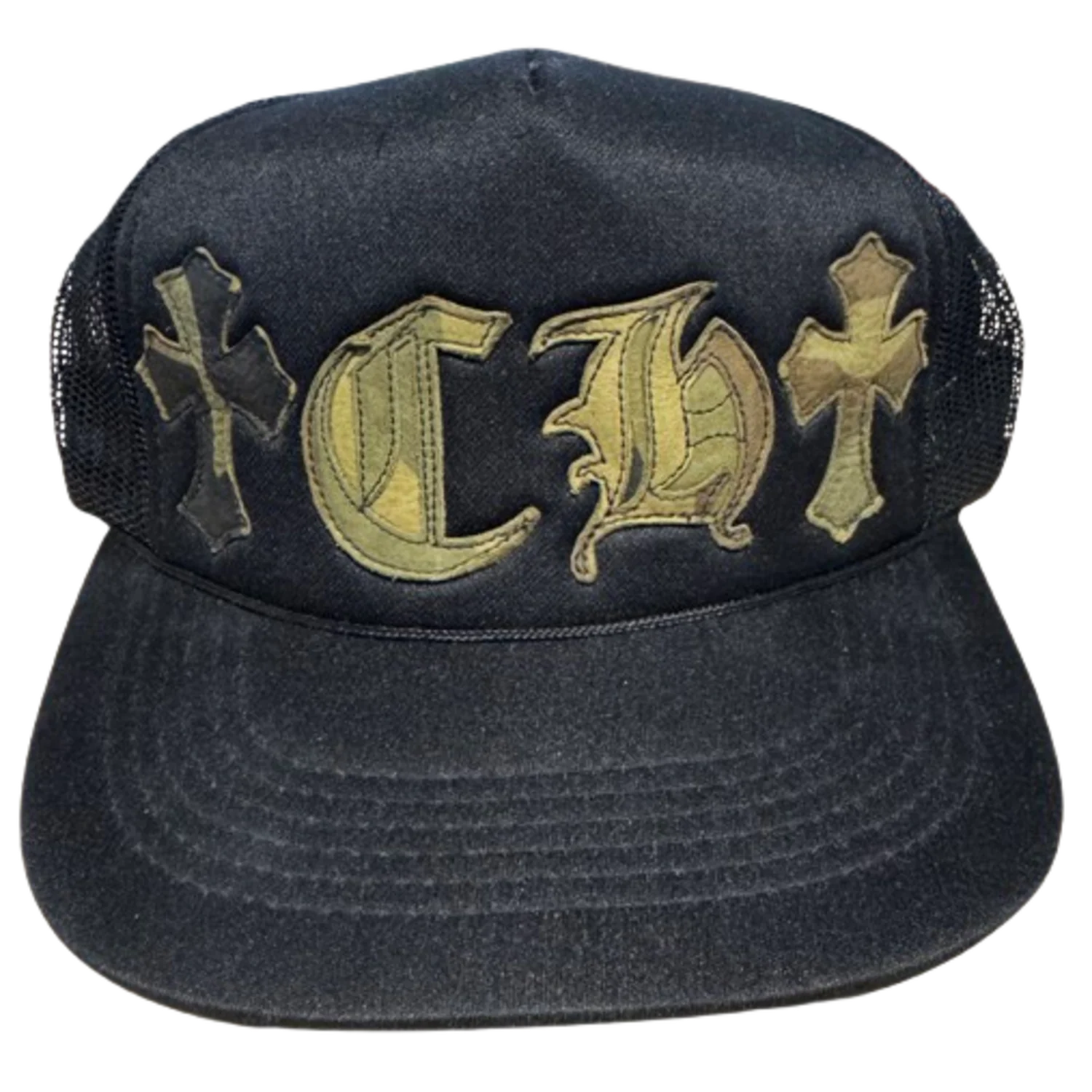 Chrome Hearts 'Camo CH Cross' Vintage Trucker Hat