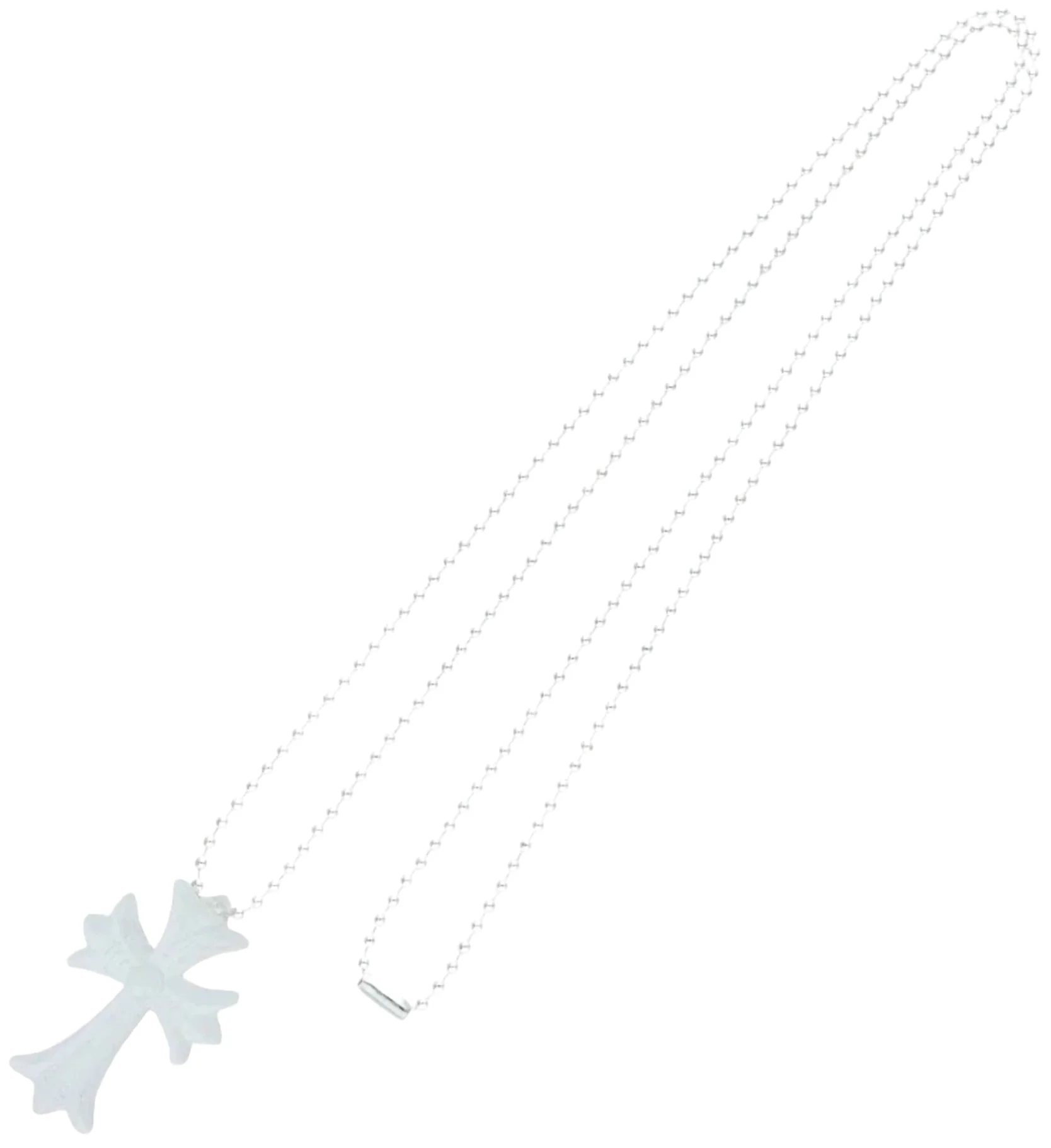 Chrome Hearts 'Clear Rubber Cross' Necklace - Image 2