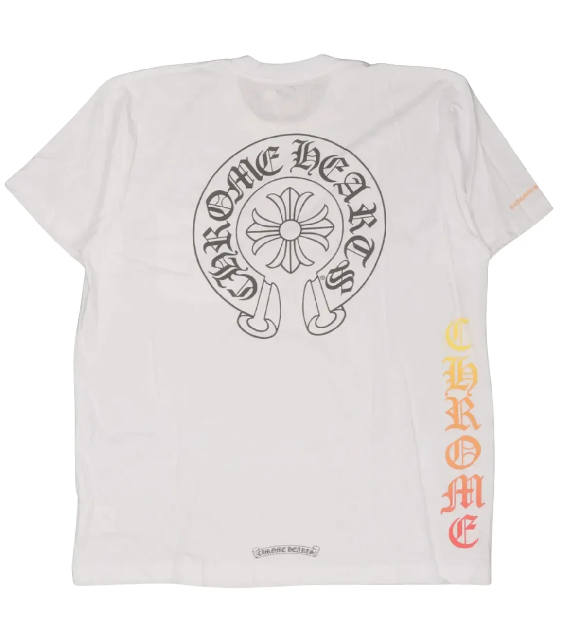 Chrome Hearts 'Collar Logo' Horseshoe Pocket Gradient Vertical Logo Tee - Image 2