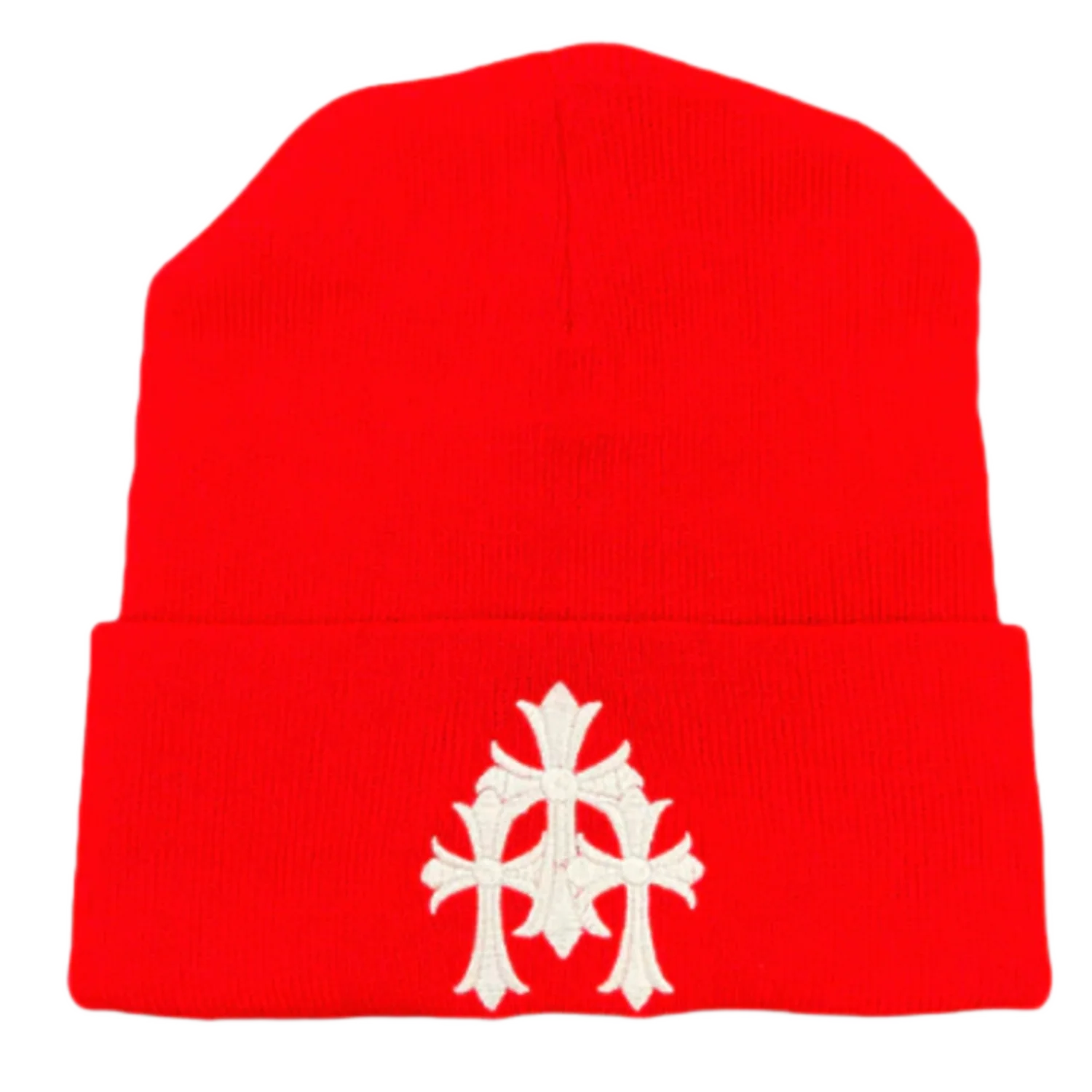 Chrome Hearts 'Cross Cemetery' Red Beanie
