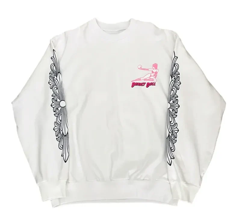 Chrome Hearts Deadly Doll 'Cry On Me' White Crewneck