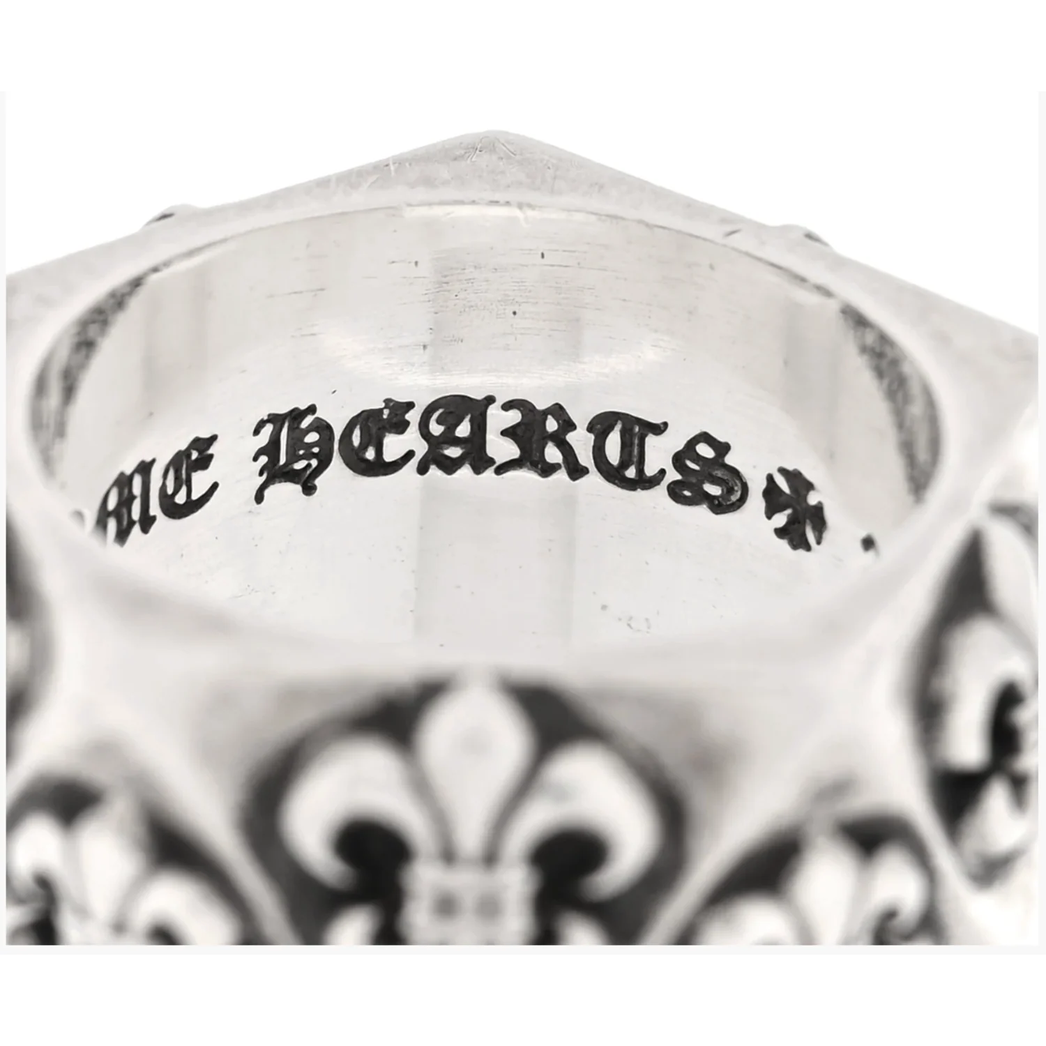 Chrome Hearts 'Fleur' Silver Pentagon Ring - Image 2