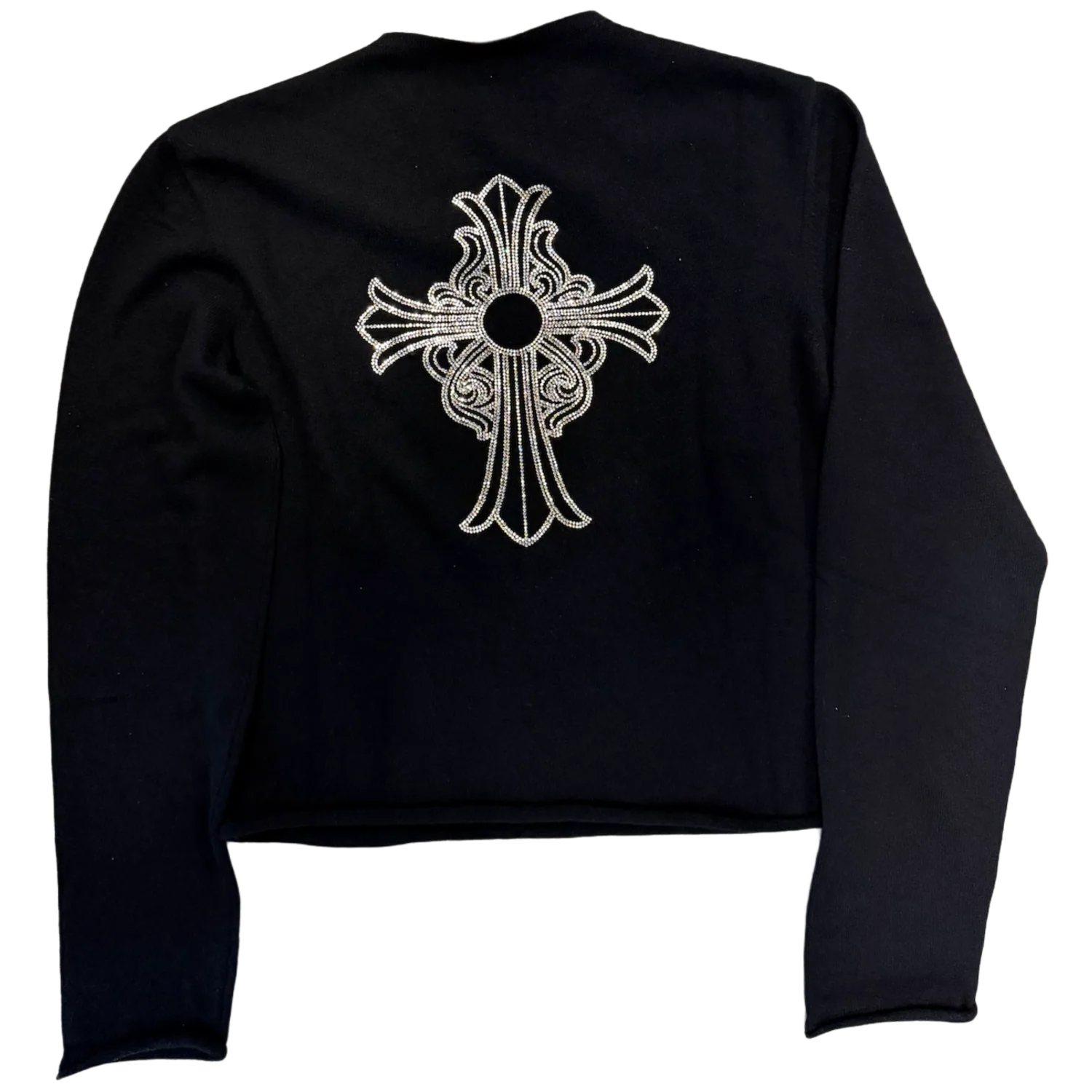 Chrome Hearts ' Floral Cross Rhinstone' Cashmere Longsleeve - Image 2