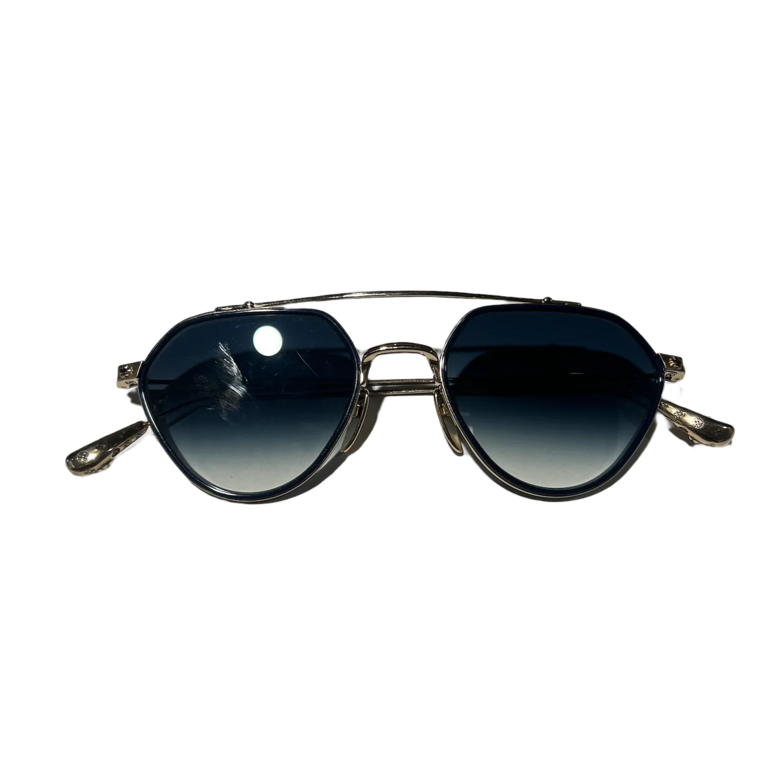 Chrome Hearts 'Gold/Navy' Bone Prone Sunglasses