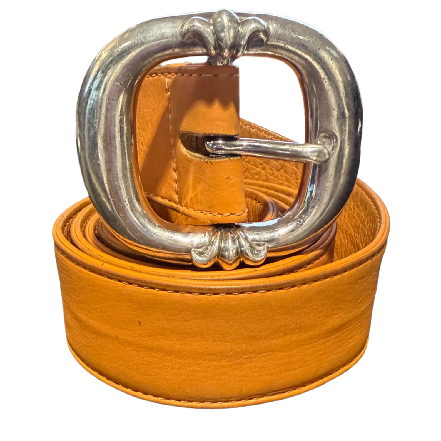 Chrome Hearts 'Gunslinger' Orange Leather Belt