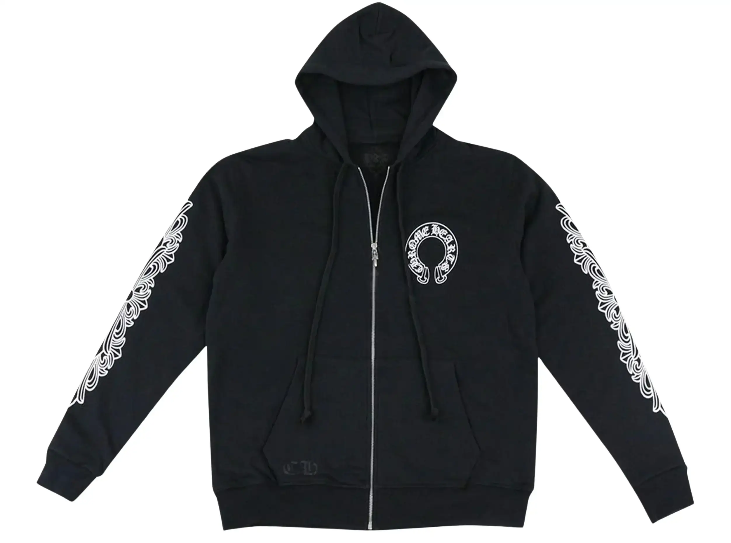 Chrome Hearts 'Horseshoe' Logo Black Zip Up Sweatpant Set