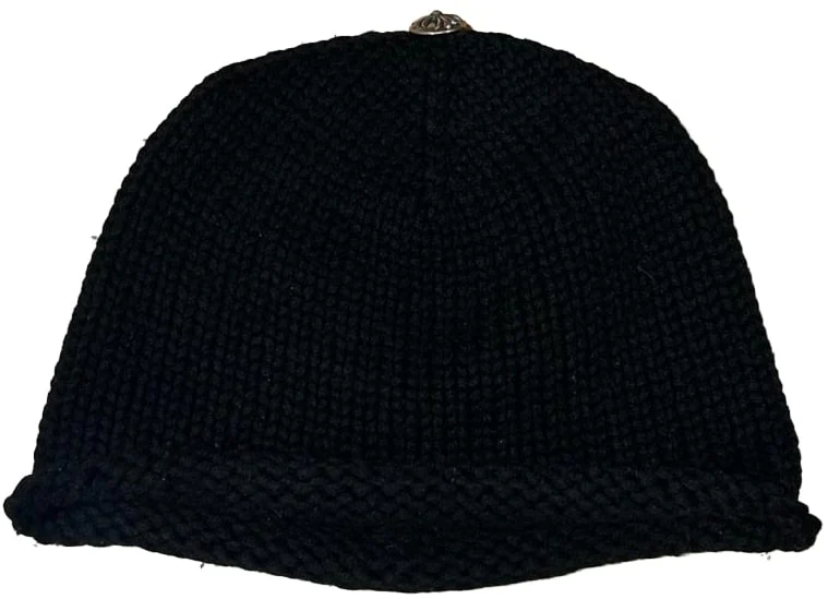Chrome Hearts 'Leather Cross Patch' Knit Beanie - Image 2