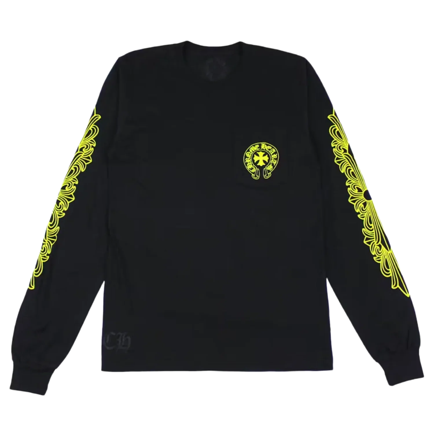 Chrome Hearts 'Made In Hollywood' Yellow Pocket Longsleeve Tee