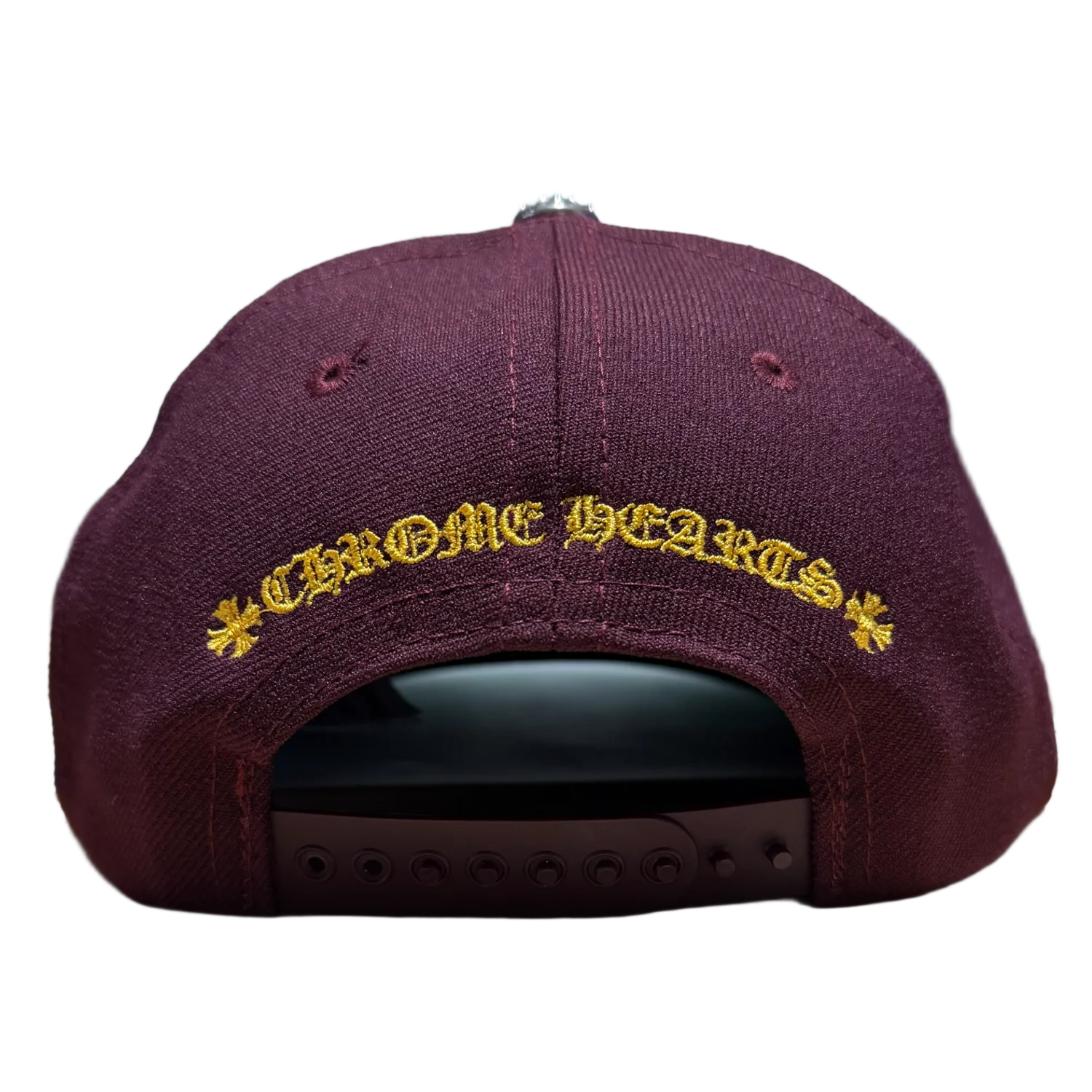 Chrome Hearts 'Maroon/Yellow' 6 Panel Maroon Baseball Hat - Image 2
