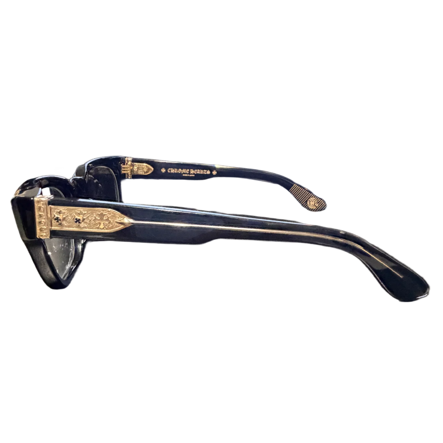 Chrome Hearts 'Midixathrill 2' Black/Gold Glasses - Image 2